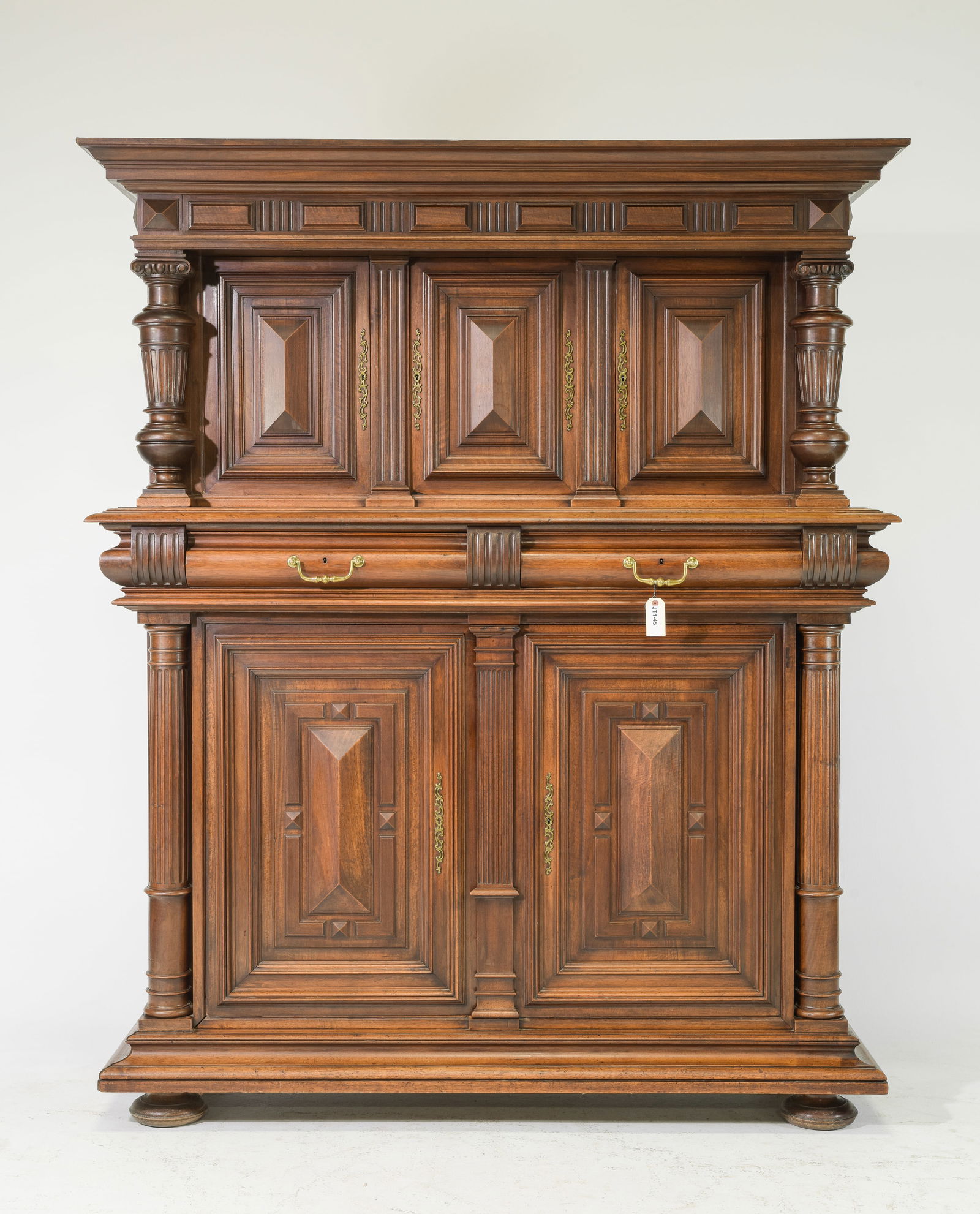 Henri II Style Walnut Court Cupboard / Buffet (1 of 7)