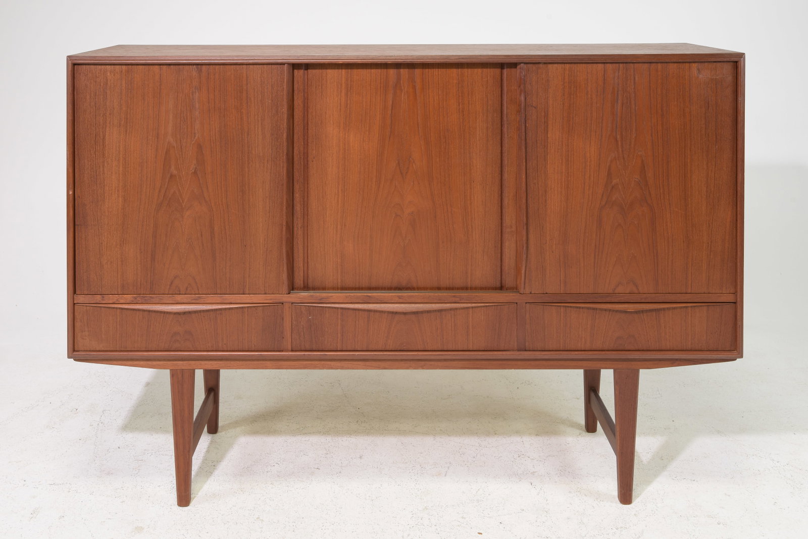 Danish Cocktail Cabinet - E W Bach / Sejling Skabe: Danish Mid Century Modern Tall Cocktail Cabinet by E W Bach / Sejling Skabe - 44 inches tall x 65 x 17