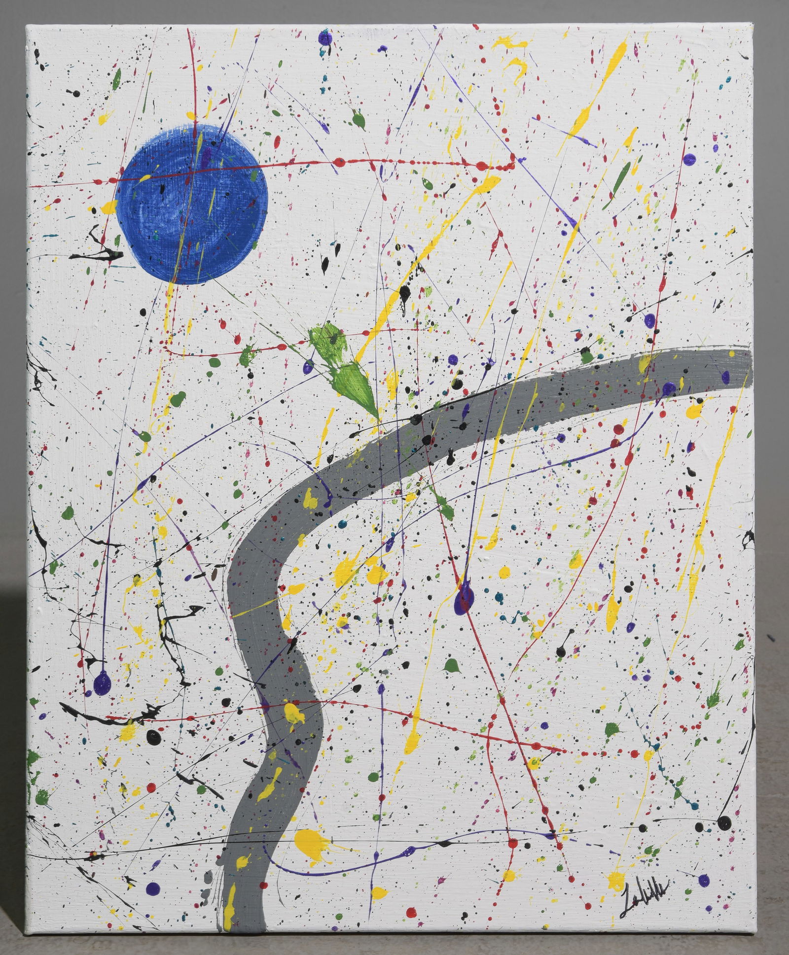 Jackson Pollock Style Painting - "Lost Thoughts": Jackson Pollock Style Splatter Painting - "Lost Thoughts" - 20 in tall x 16 x 1 - This can be hung any way