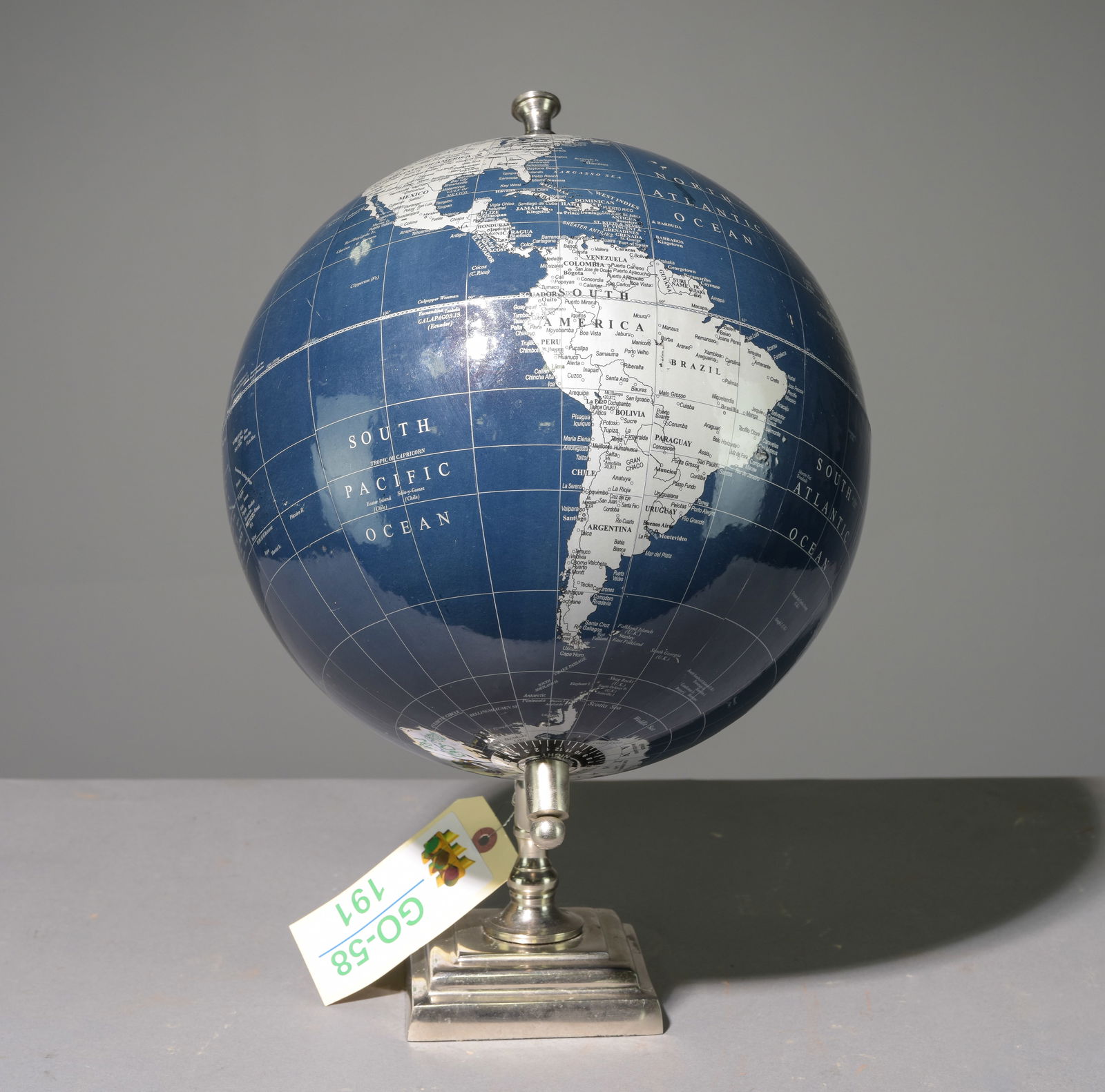 Table Top World Map Globe on Chrome Stand (1 of 3)