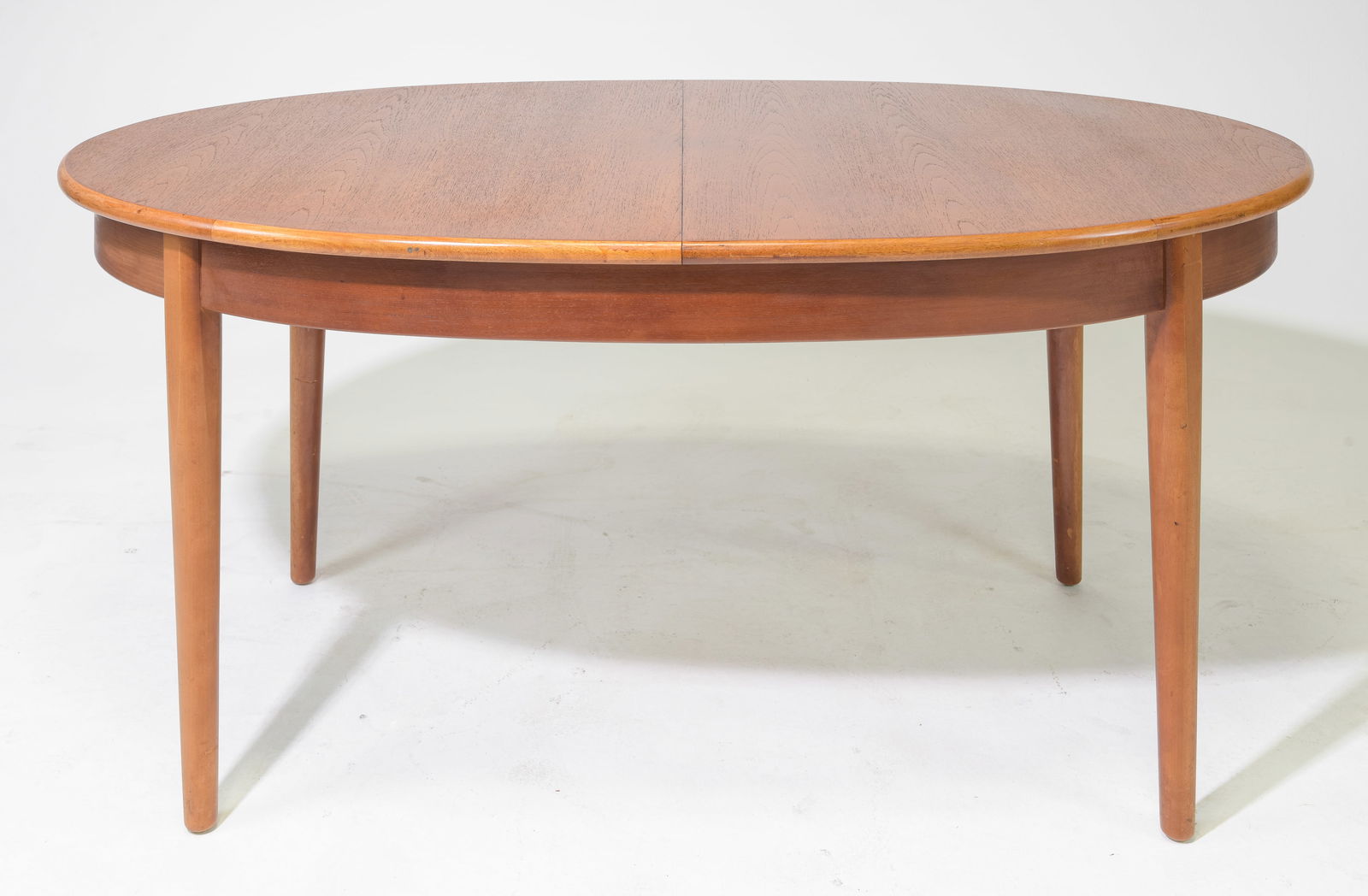 Mid Century Modern Oval Table with Pop Up Leaf (1 of 4)