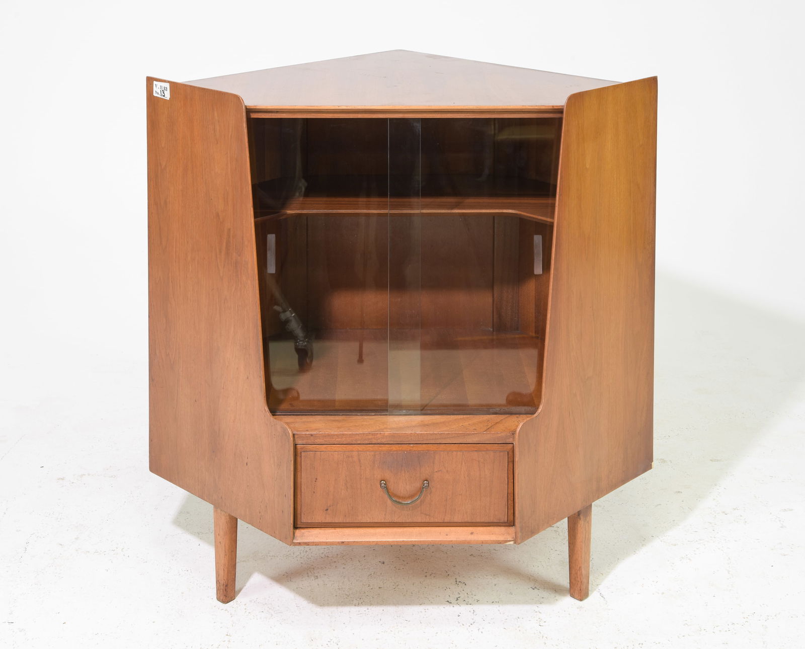 Mid Century Modern Teak Corner Bar / Cabinet (1 of 3)