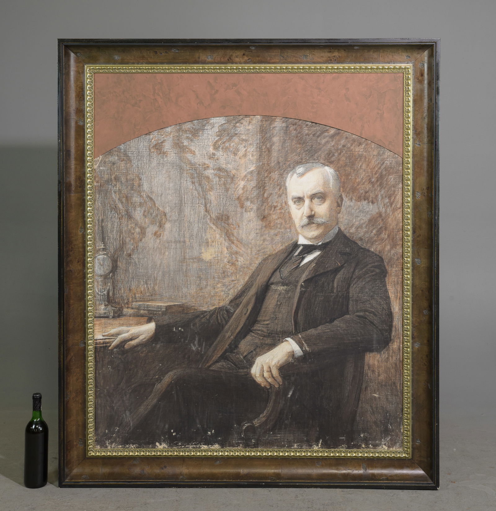 Framed Large Oil on Canvas Portrait (1 of 5)