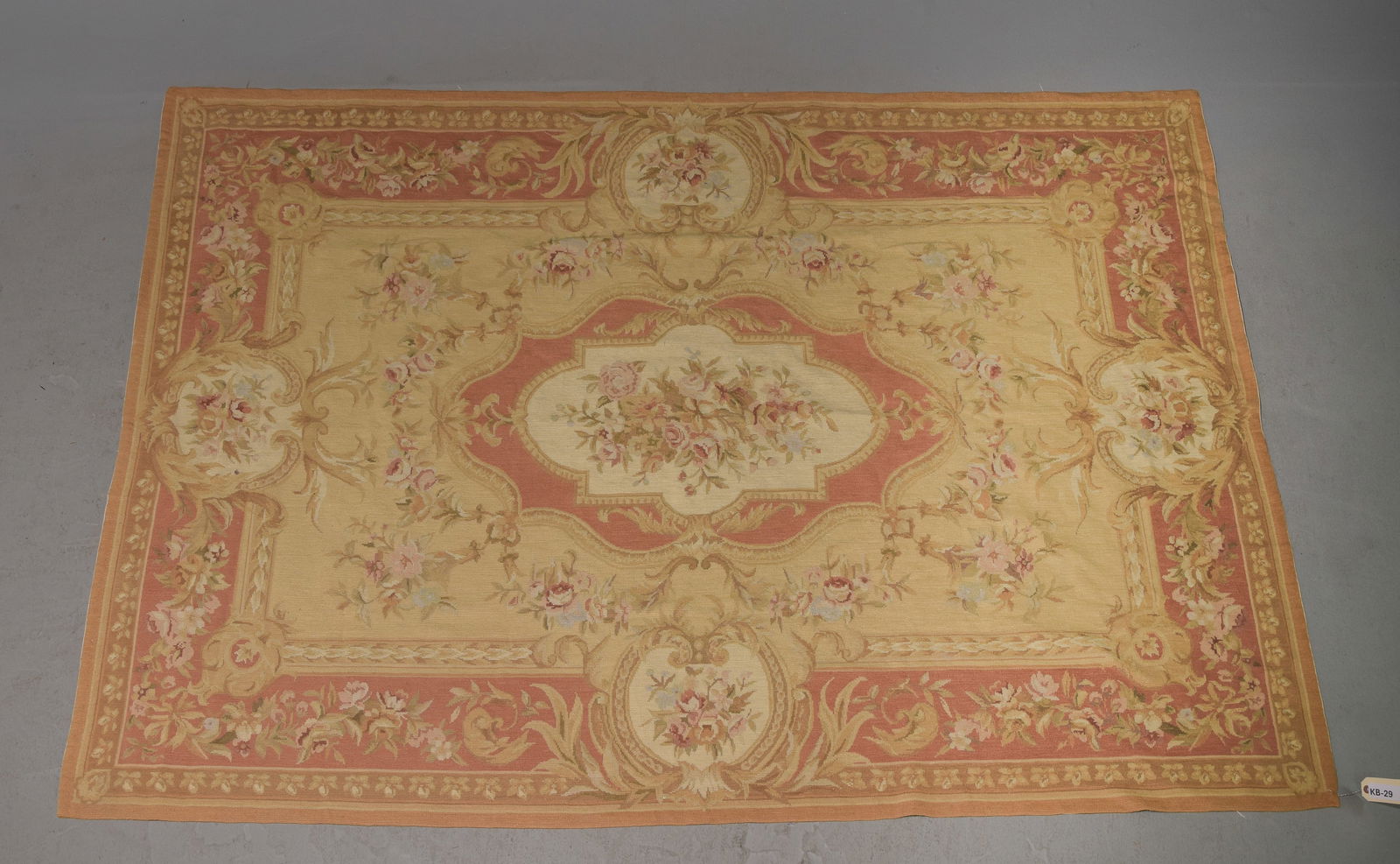 Aubusson Throw Rug - 7'11 x 5'2 (1 of 4)