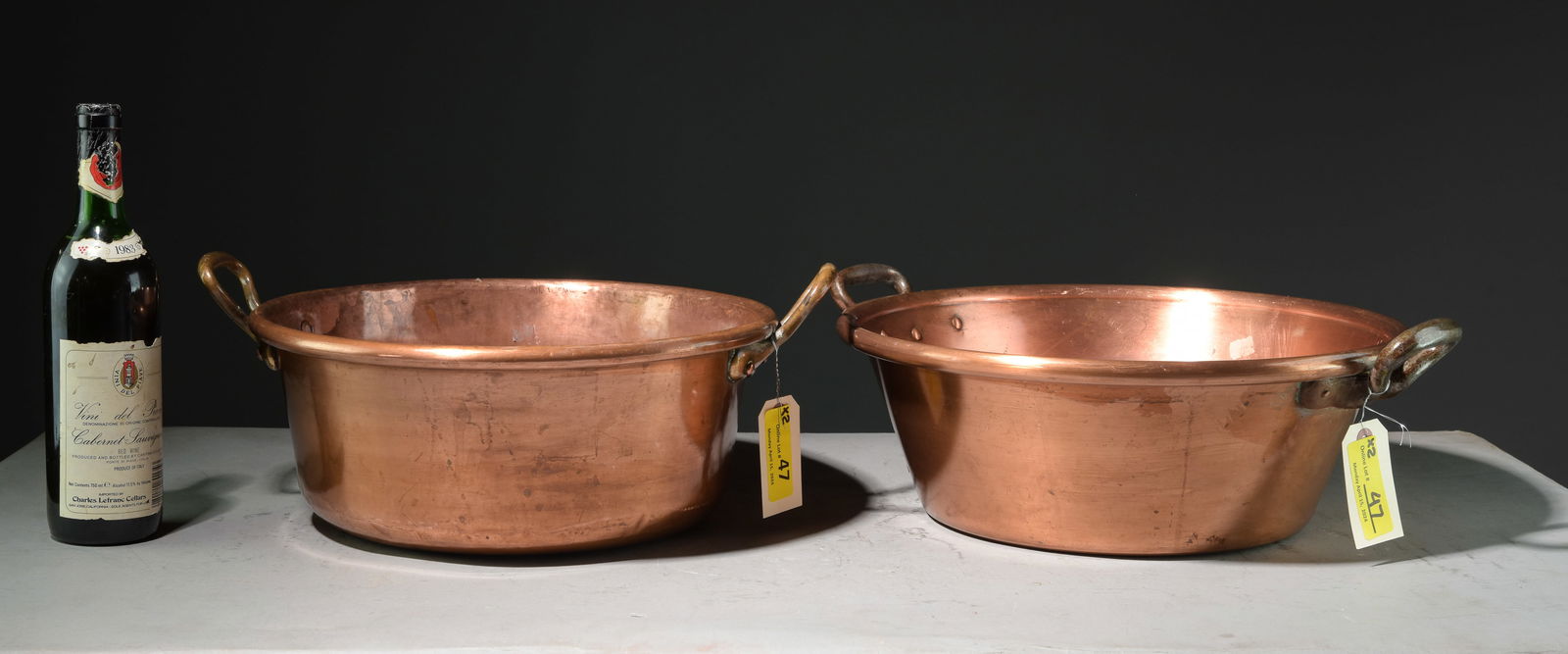 Two French Polished Copper Jam Pans (1 of 4)