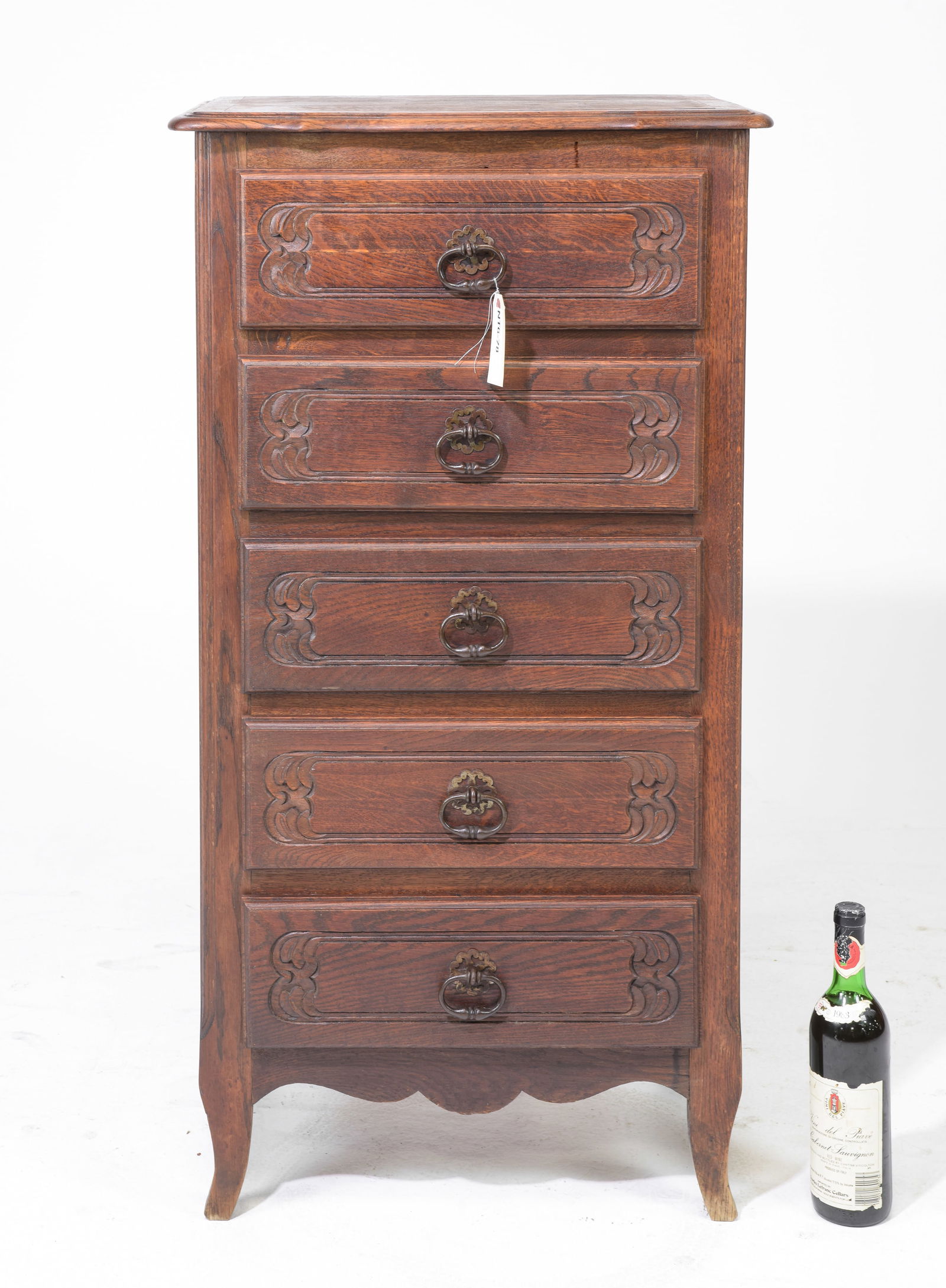 French Regency Style Oak Five Drawer Chest (1 of 5)
