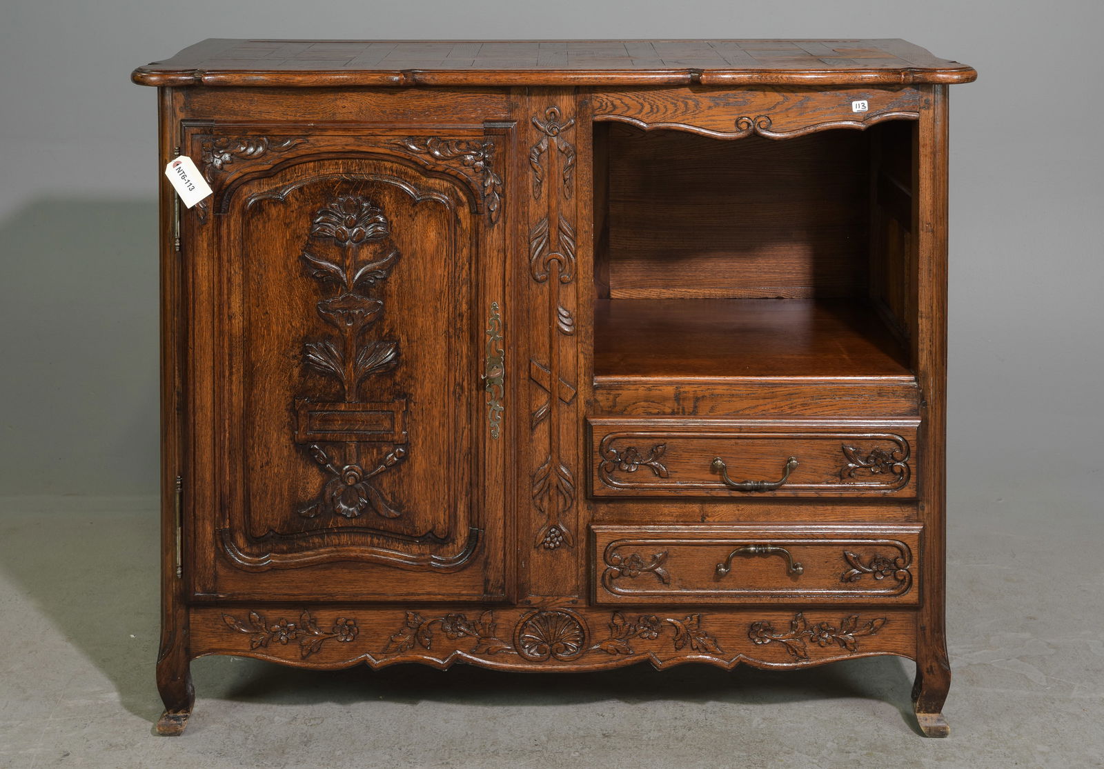 French Regency Style Oak Cabinet / Buffet (1 of 4)