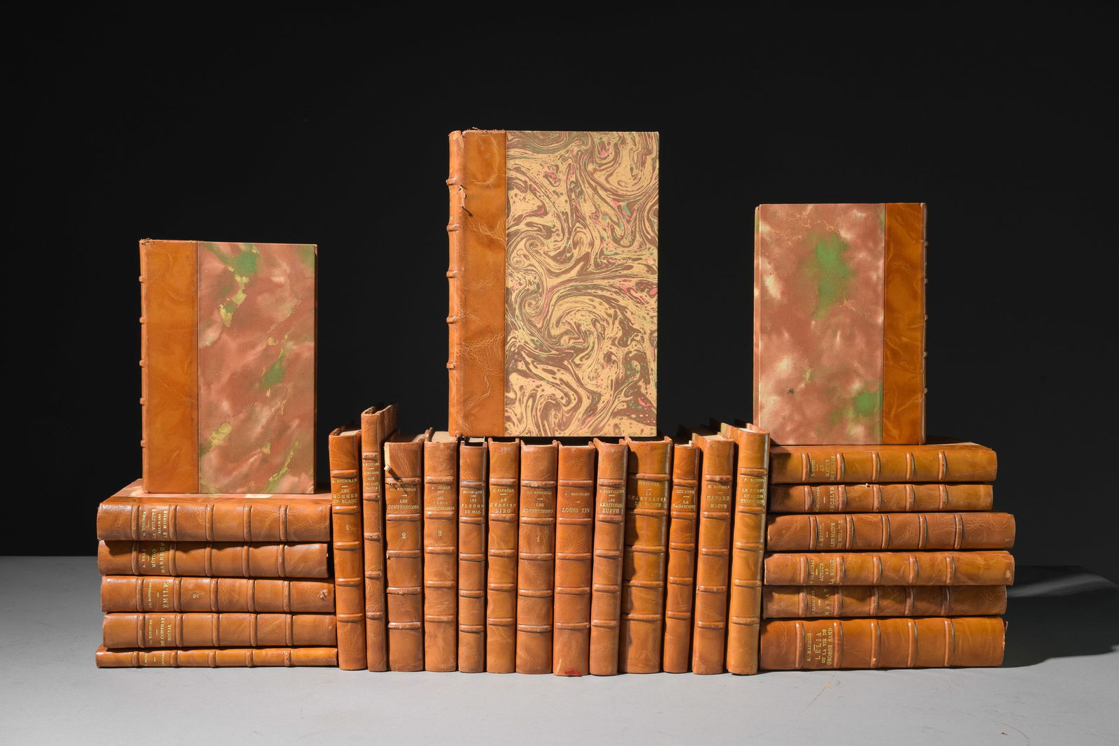 27 Assorted French / European Leather Bound Books #1 (1 of 4)