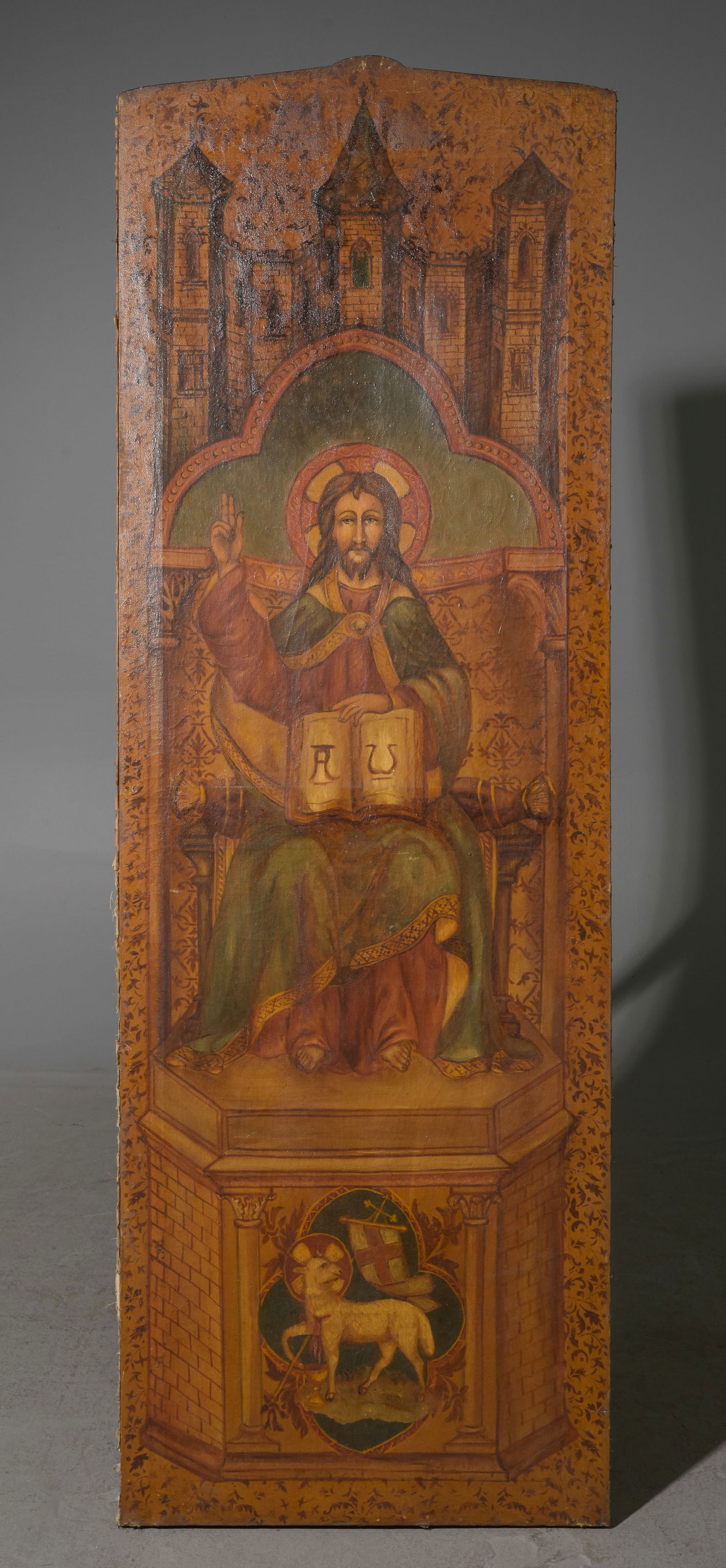 French Religious Oil on Canvas Panel c.1800's #1 (1 of 4)