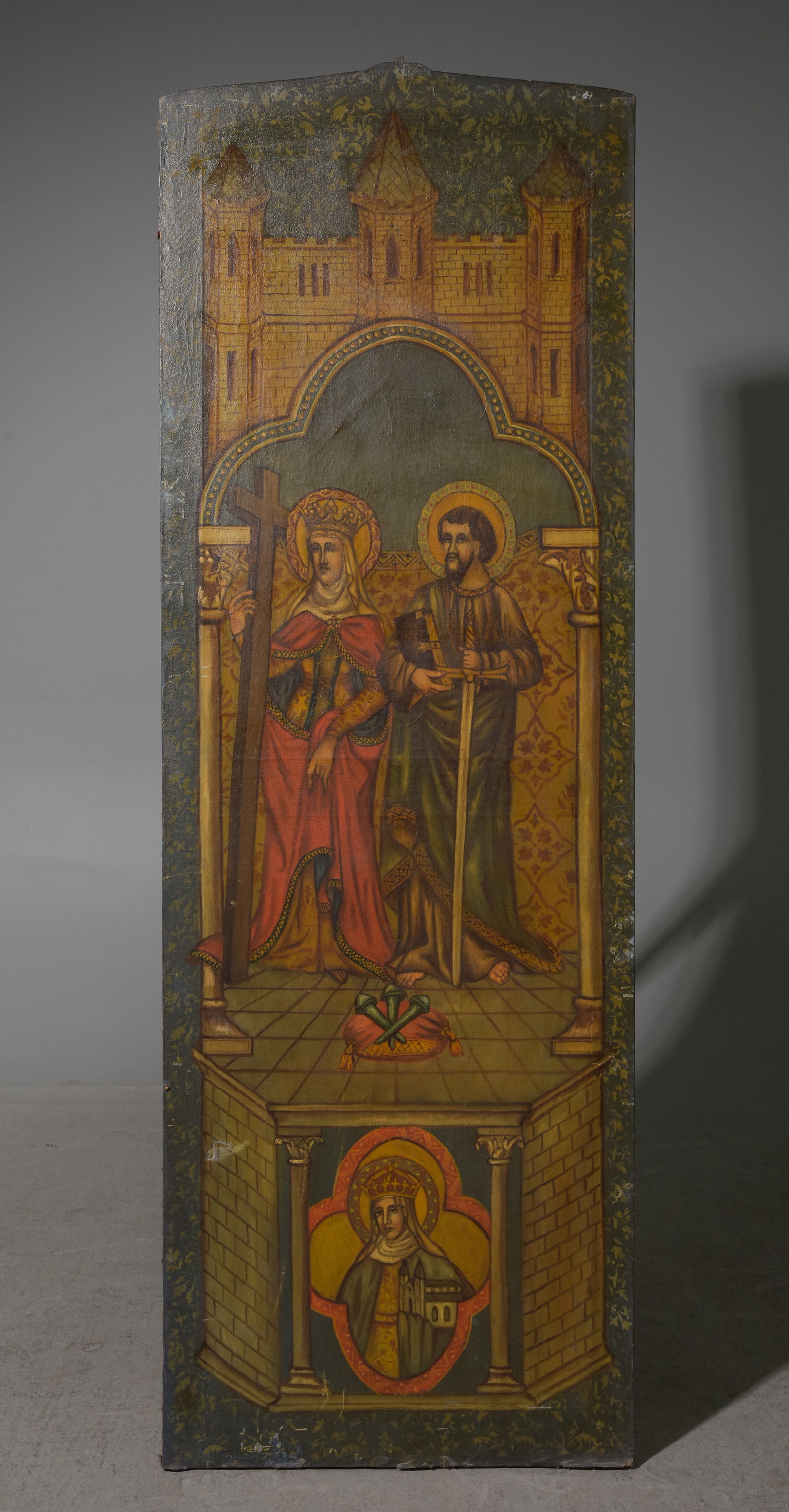 French Religious Oil on Canvas Panel c.1800's #2 (1 of 5)