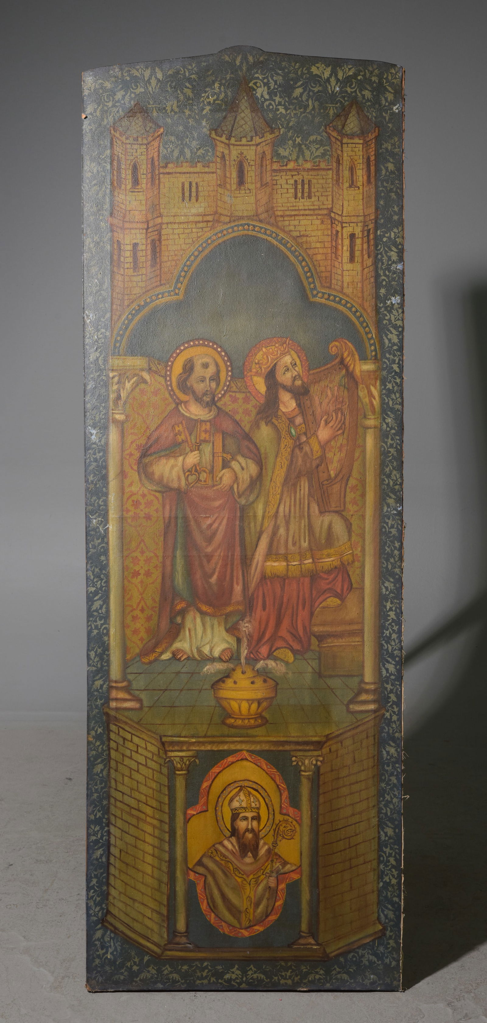 French Religious Oil on Canvas Panel c.1800's #3 (1 of 5)