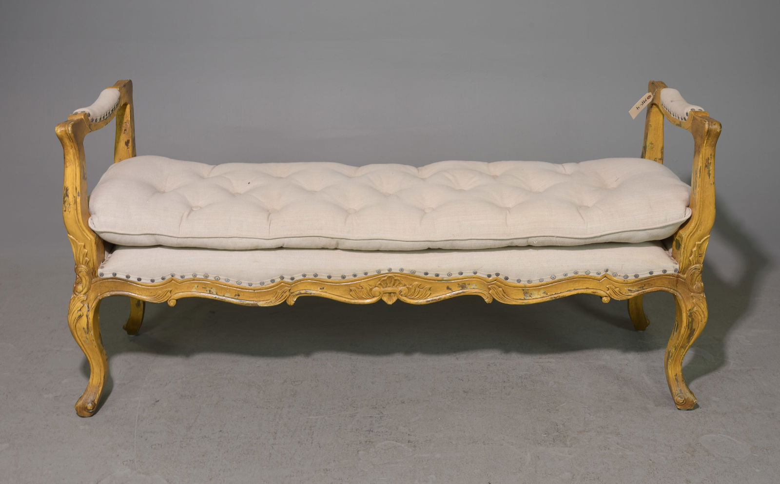Louis XV Style Upholstered Window / Hall Bench (1 of 4)