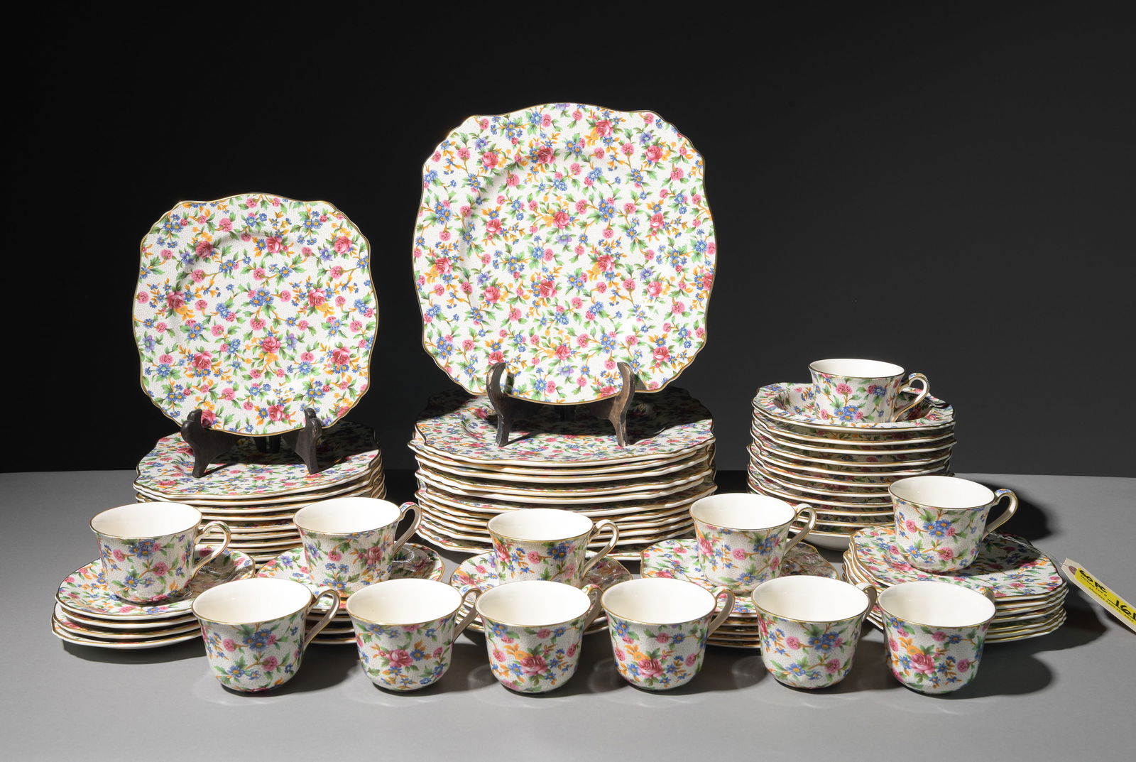 60pcs Assorted Floral China Plates, Cups - Royal Winton (1 of 5)