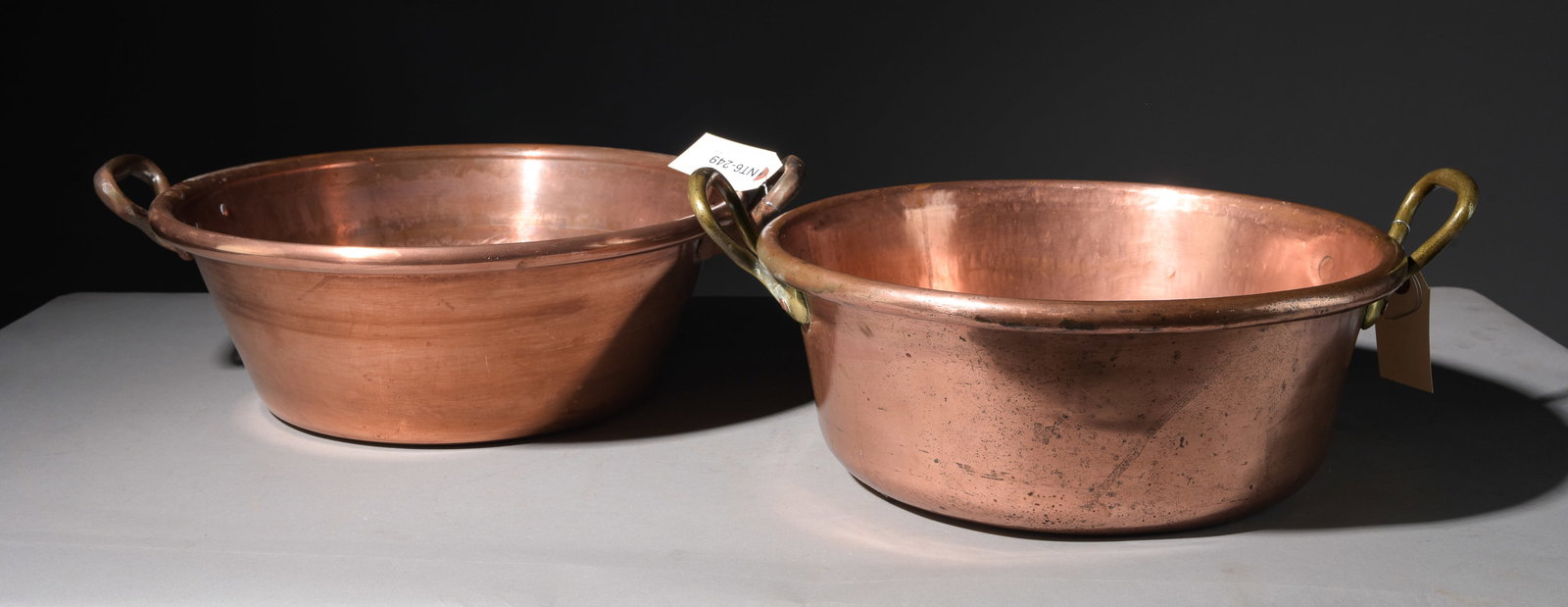 Two French Polished Copper Jam Pans (1 of 4)