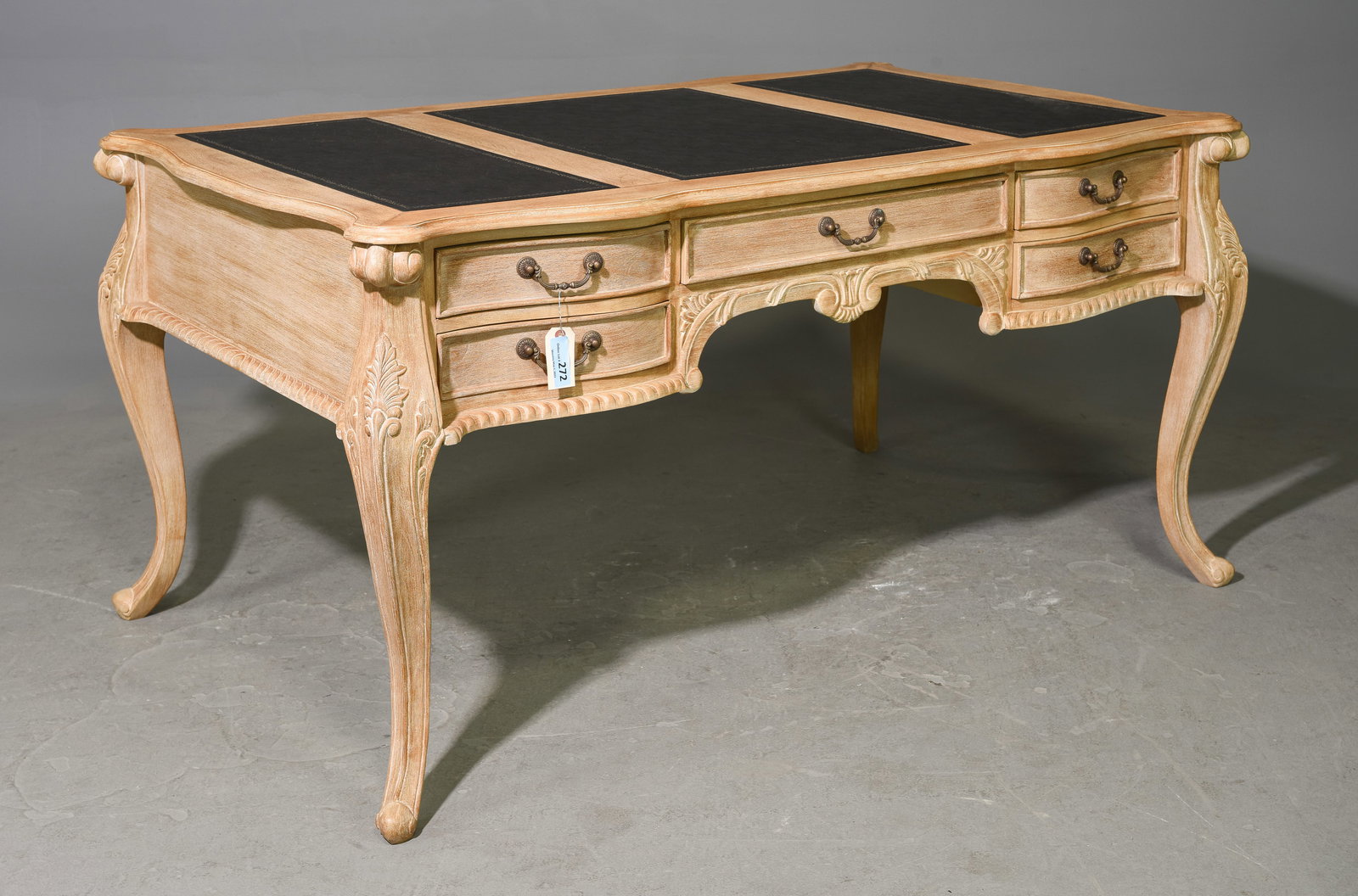 French Style Beachstone Leather Top Desk (1 of 3)