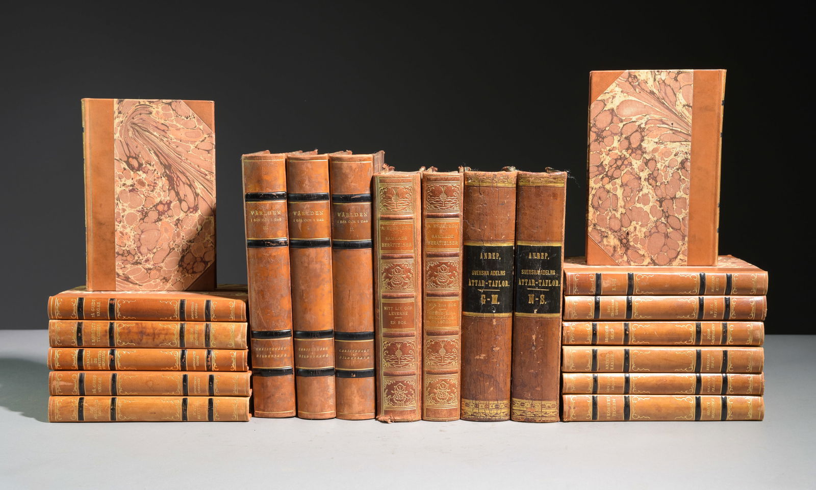 20 European Leather Bound Books #1 (1 of 8)