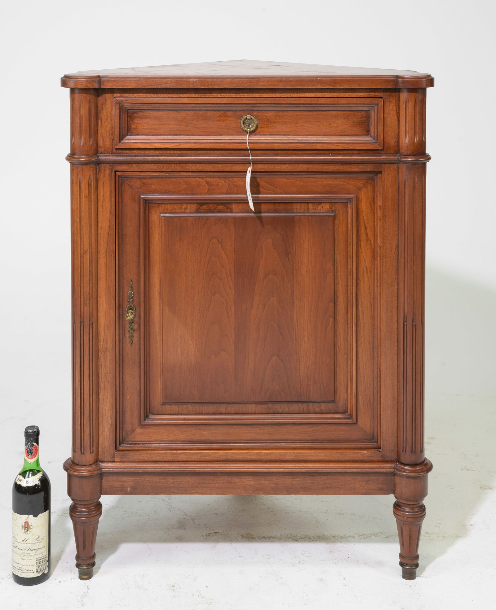 Louis XVI Style Cherry Corner Cabinet (1 of 5)