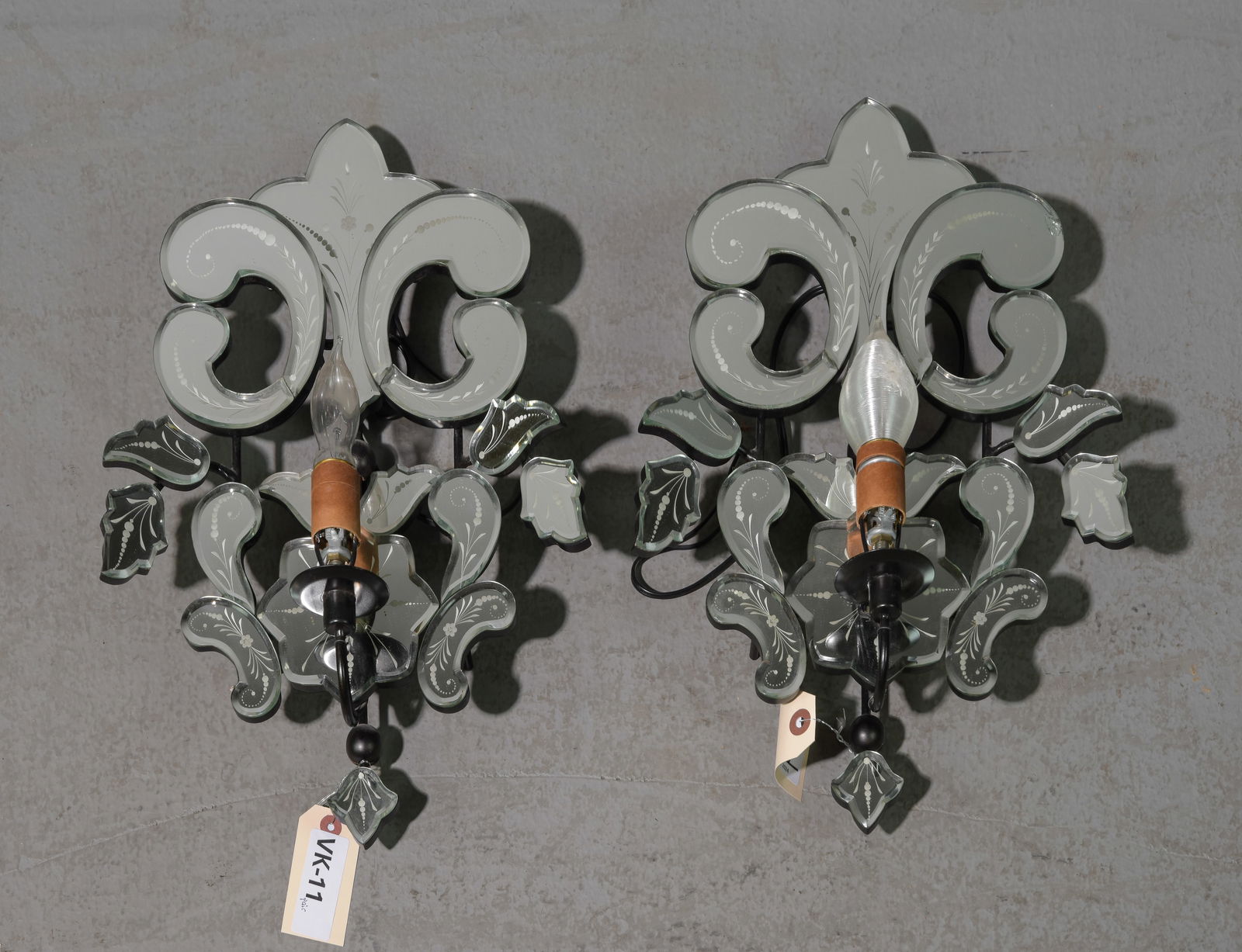 Pair of Venetian Style Single Light Sconces (1 of 5)