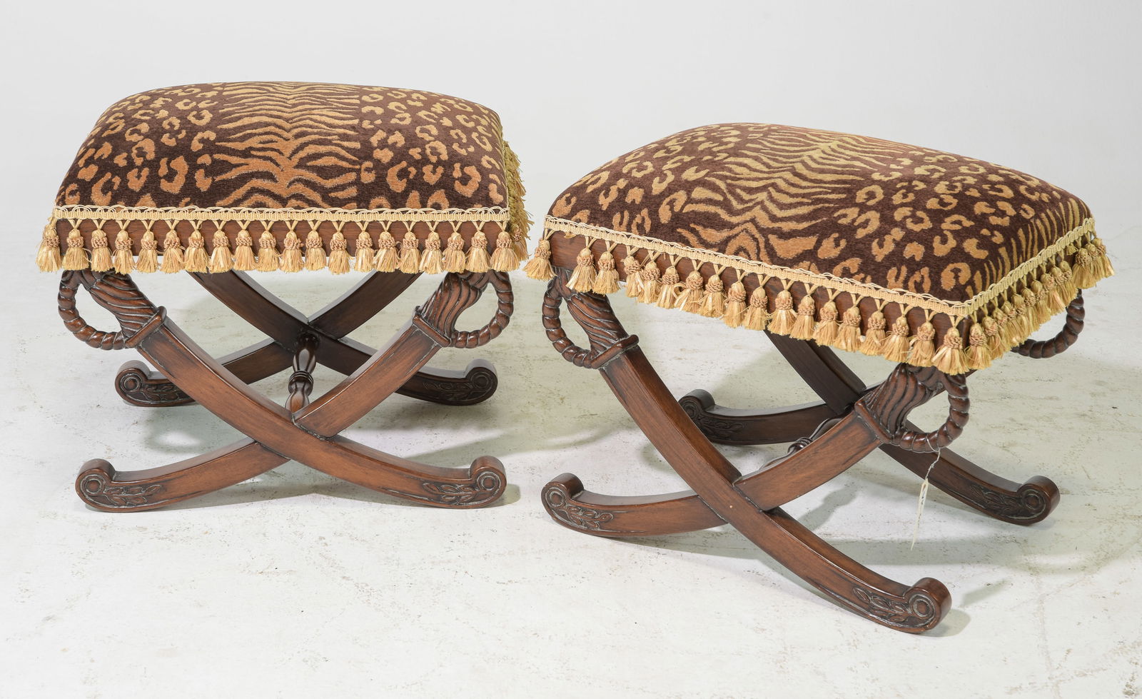 Two Empire Style "Sword" Base Stools (1 of 4)