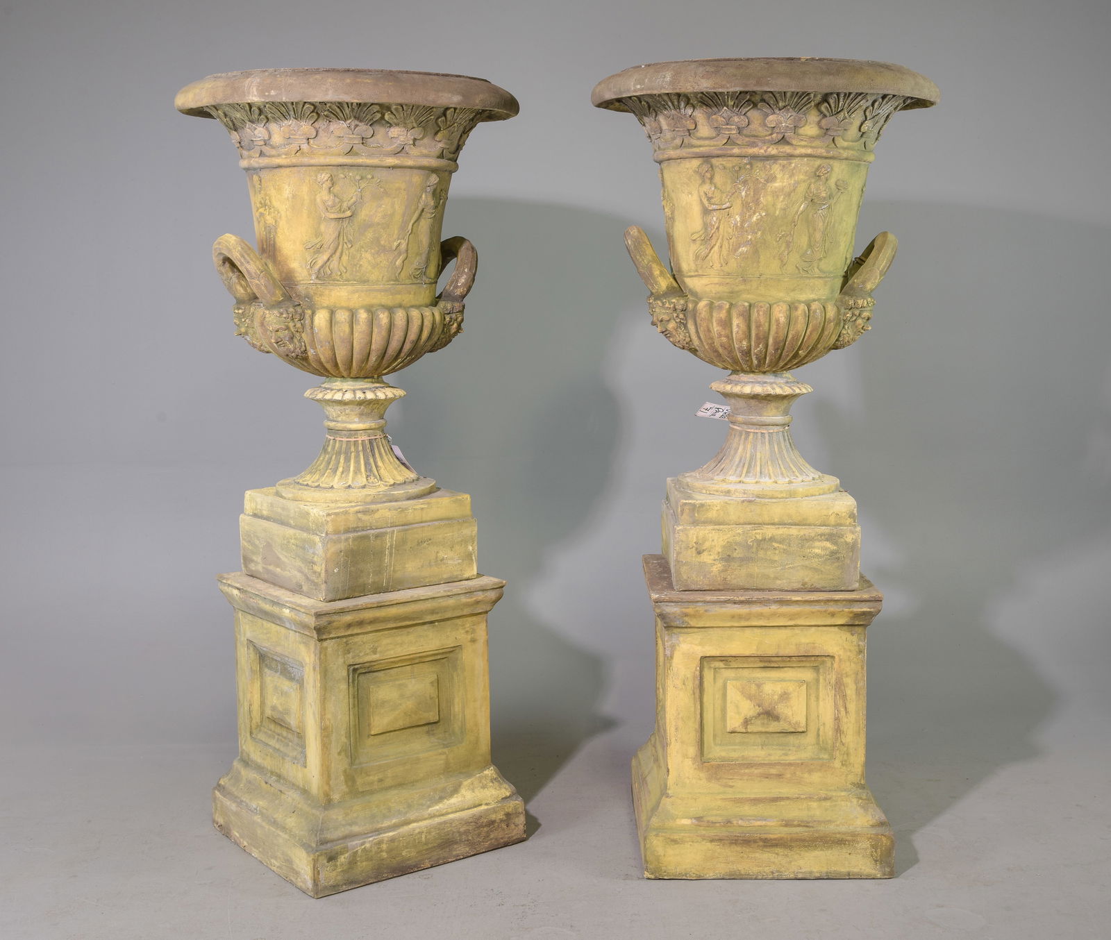2 Monumental Cast Stone / Concrete Urn Planters (1 of 8)