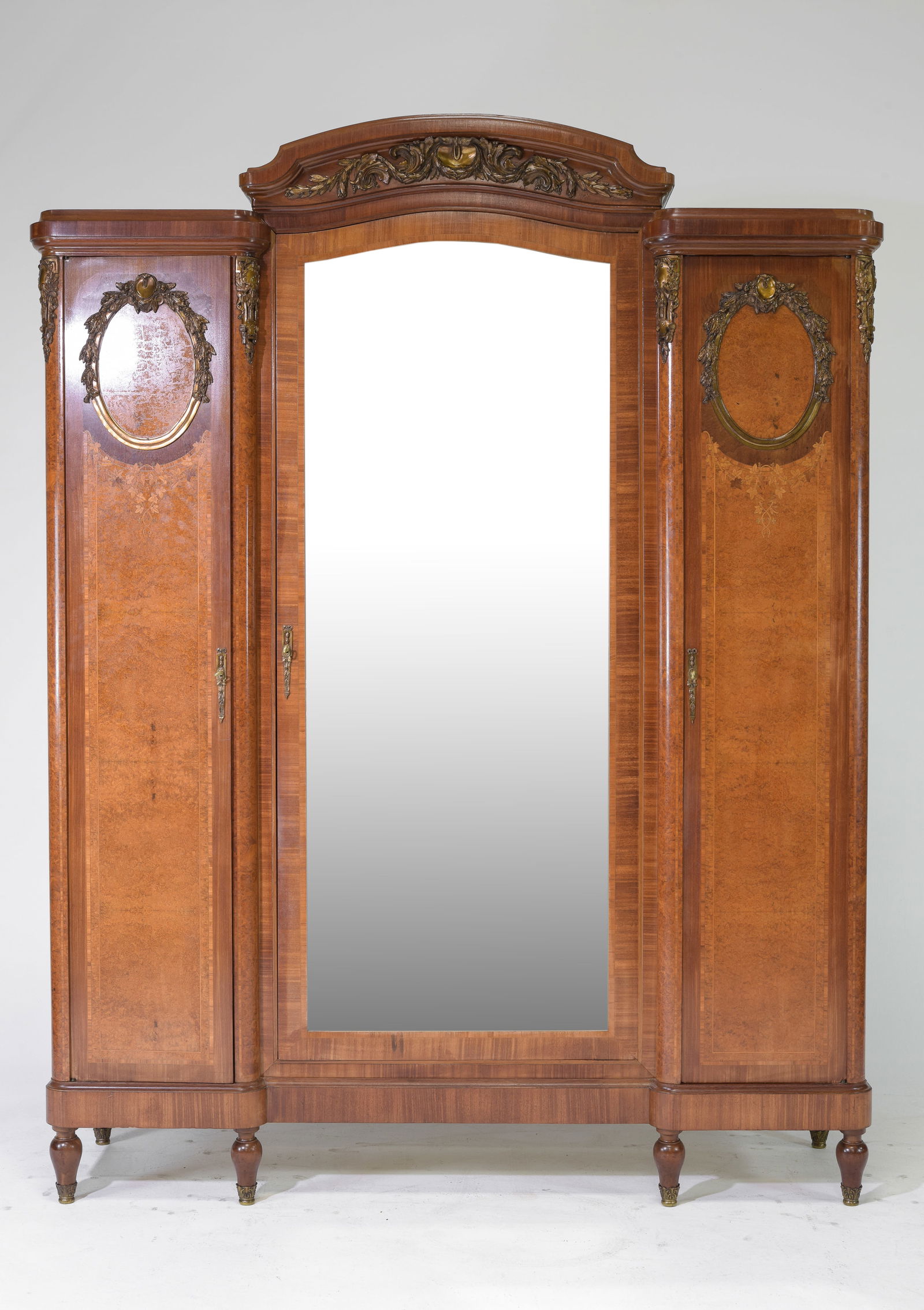 Louis XVI Style Walnut Armoire with Ormolu (1 of 10)