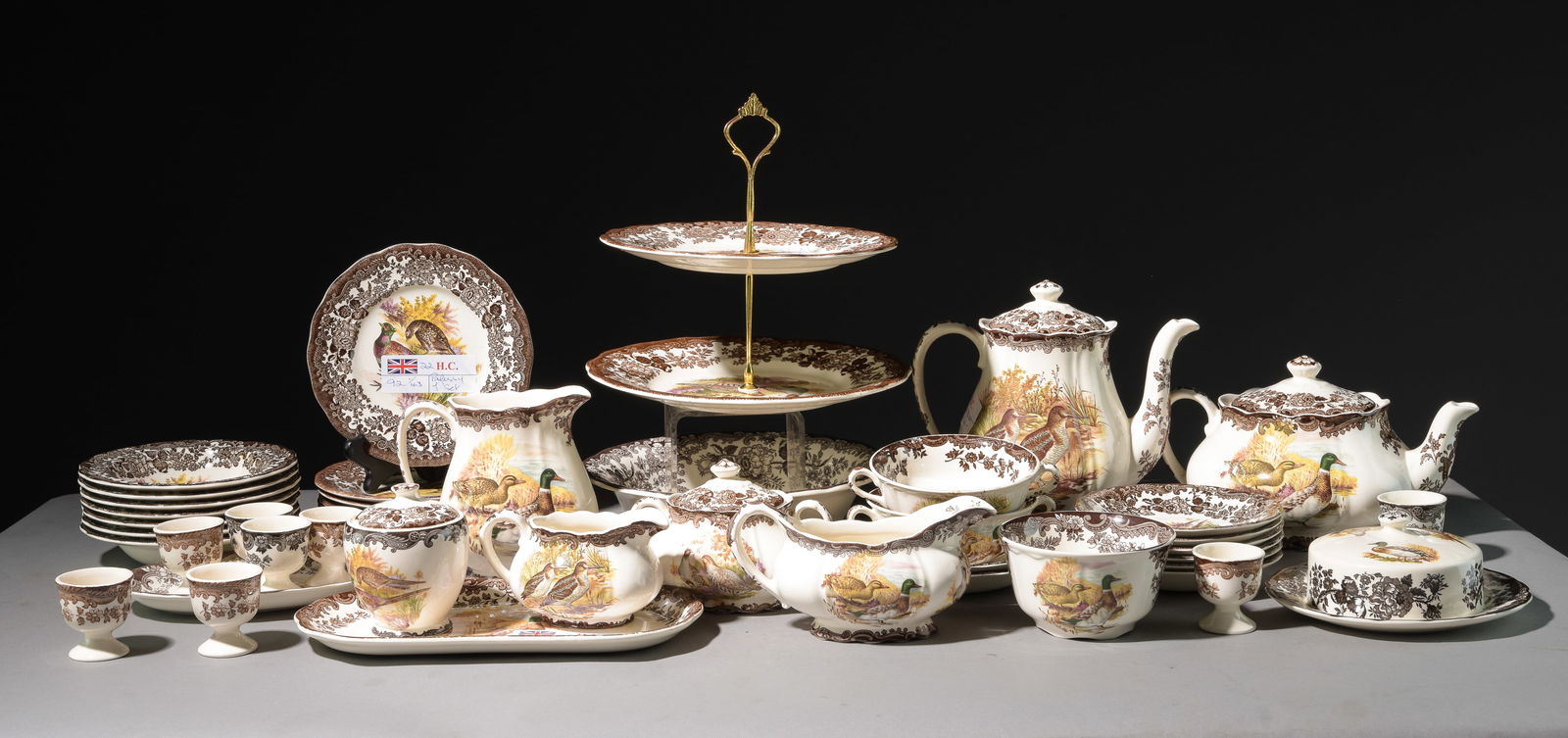 46pcs Palissy " Game Birds Series " Assorted China (1 of 9)