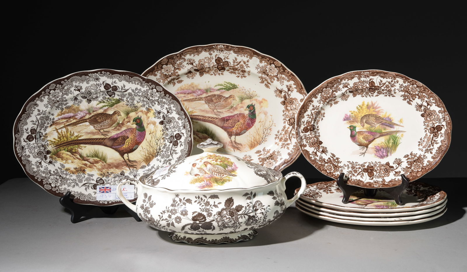 8pcs Palissy " Game Birds Series " Assorted China (1 of 7)