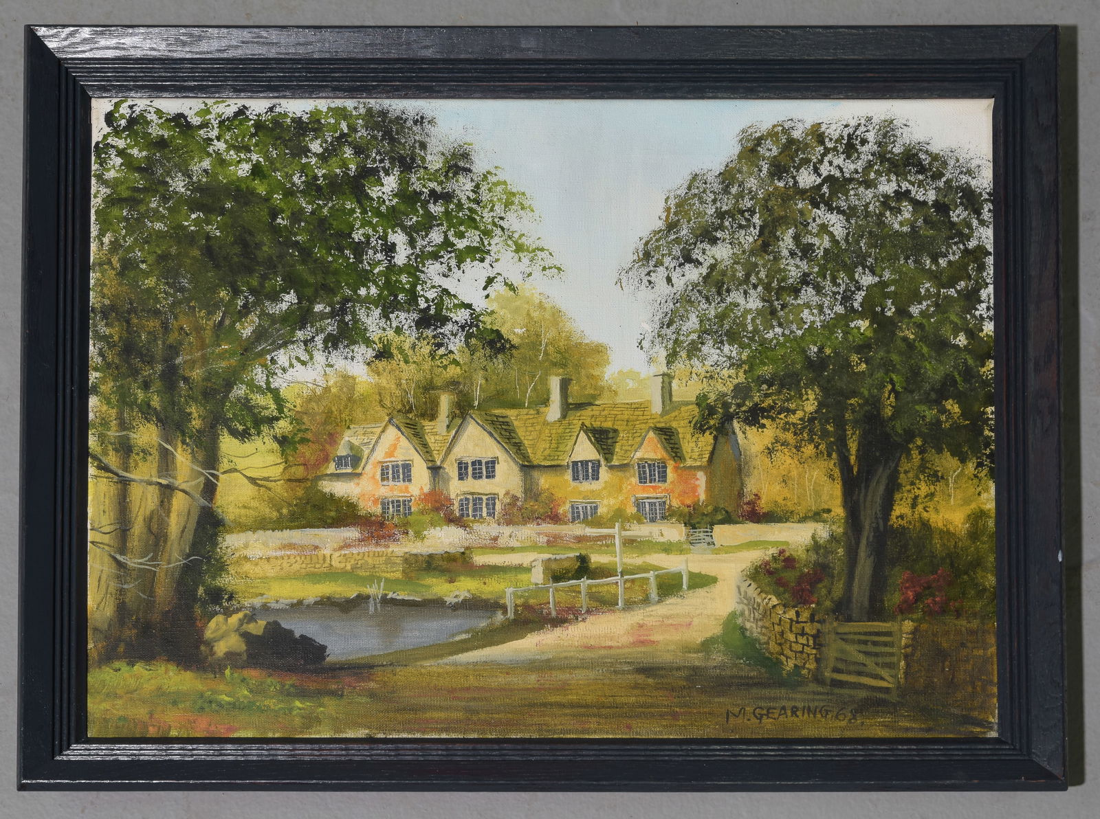Framed Oil on Canvas by M. Gearing c.1968 (1 of 3)