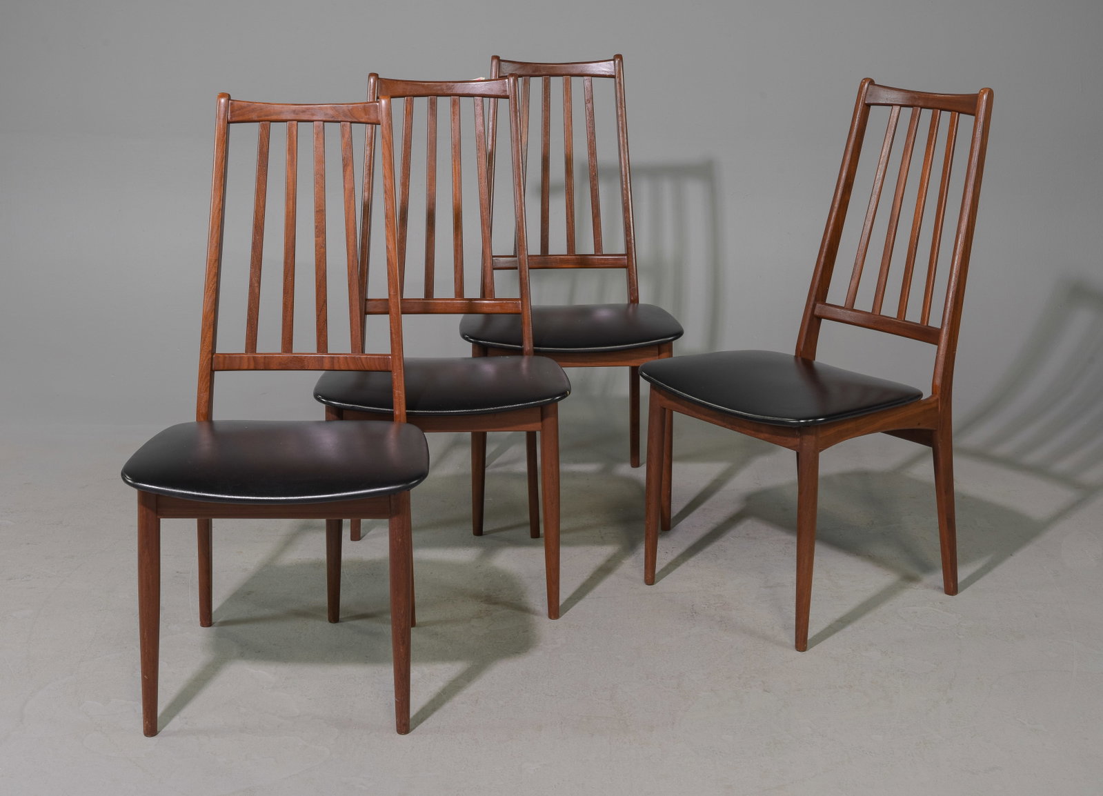 Set of 4 Scandinavian Mid Century Modern Chairs: Set of 4 Scandinavian Mid Century Modern Chairs - 38 in tall x 18 x 19, Seat height is 17 inches