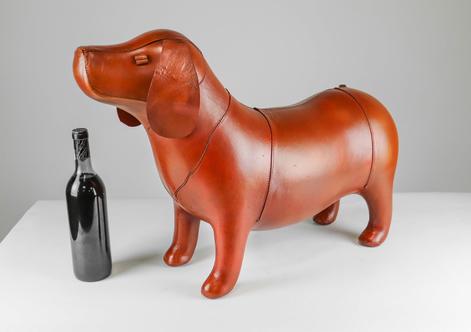 Leather Dog Stool In The Manner Of Omersa (1 of 6)