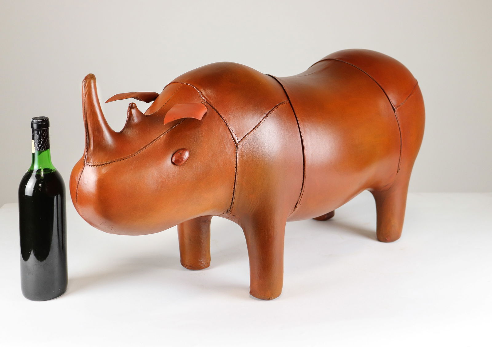 Leather Rhino Stool In The Manner Of Omersa (1 of 5)