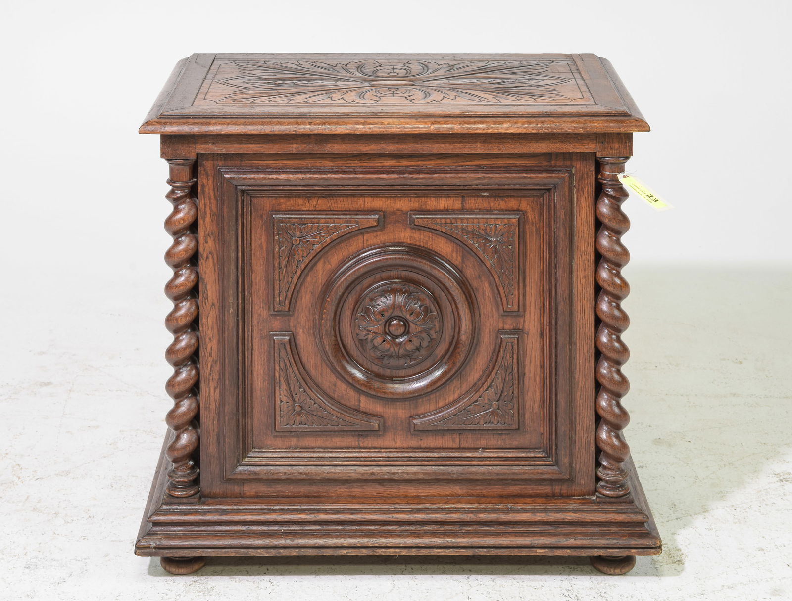 Louis XIII Style Carved Oak French Twist Coffer (1 of 5)