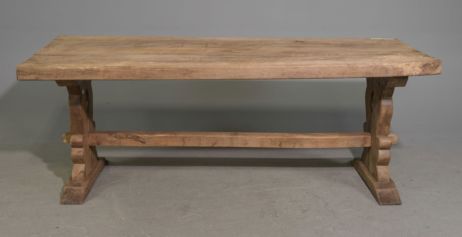 Monastery Solid Heavy Oak Trestle Base Table (1 of 5)