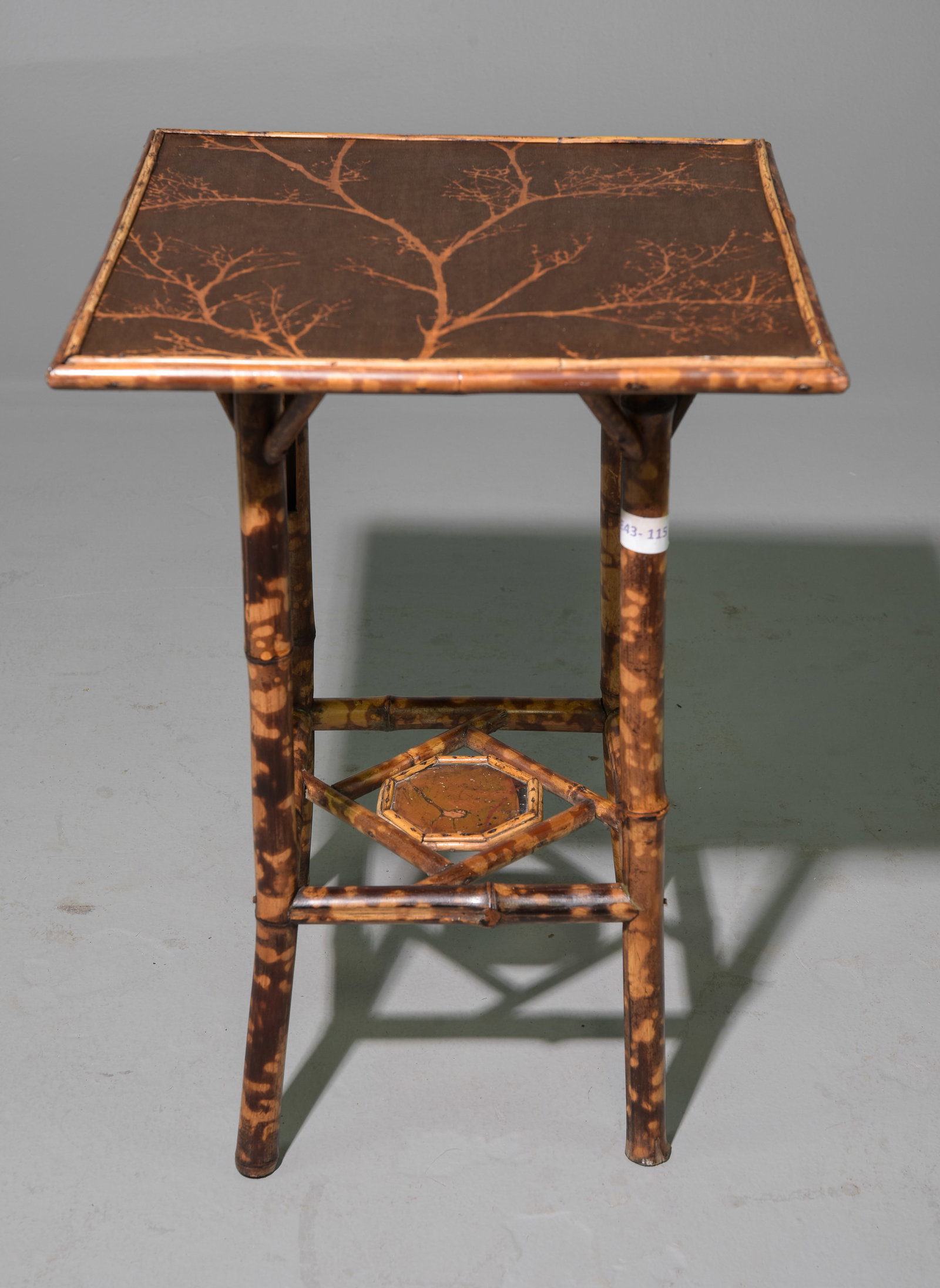 Bamboo Occasional Table with Forest Motif (1 of 4)