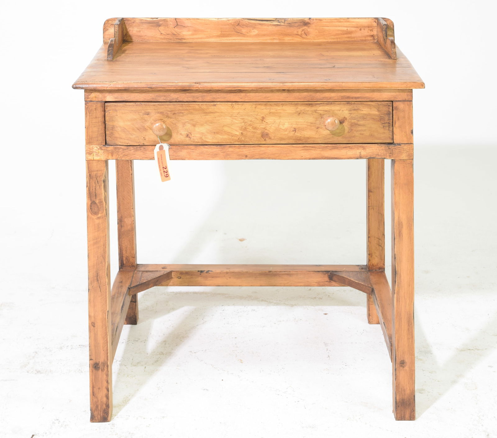 English Pine Single Drawer Rustic Table (1 of 4)