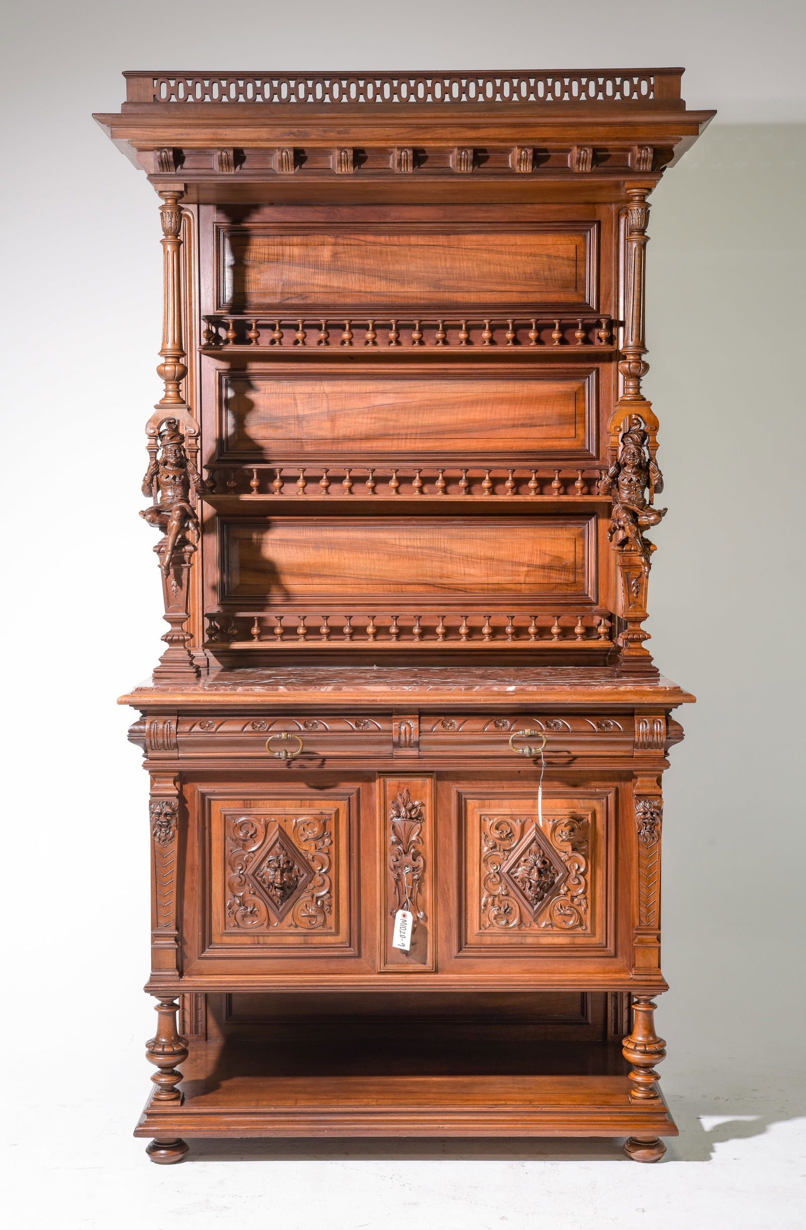 Renaissance Style Finely Carved Chestnut Buffet (1 of 11)