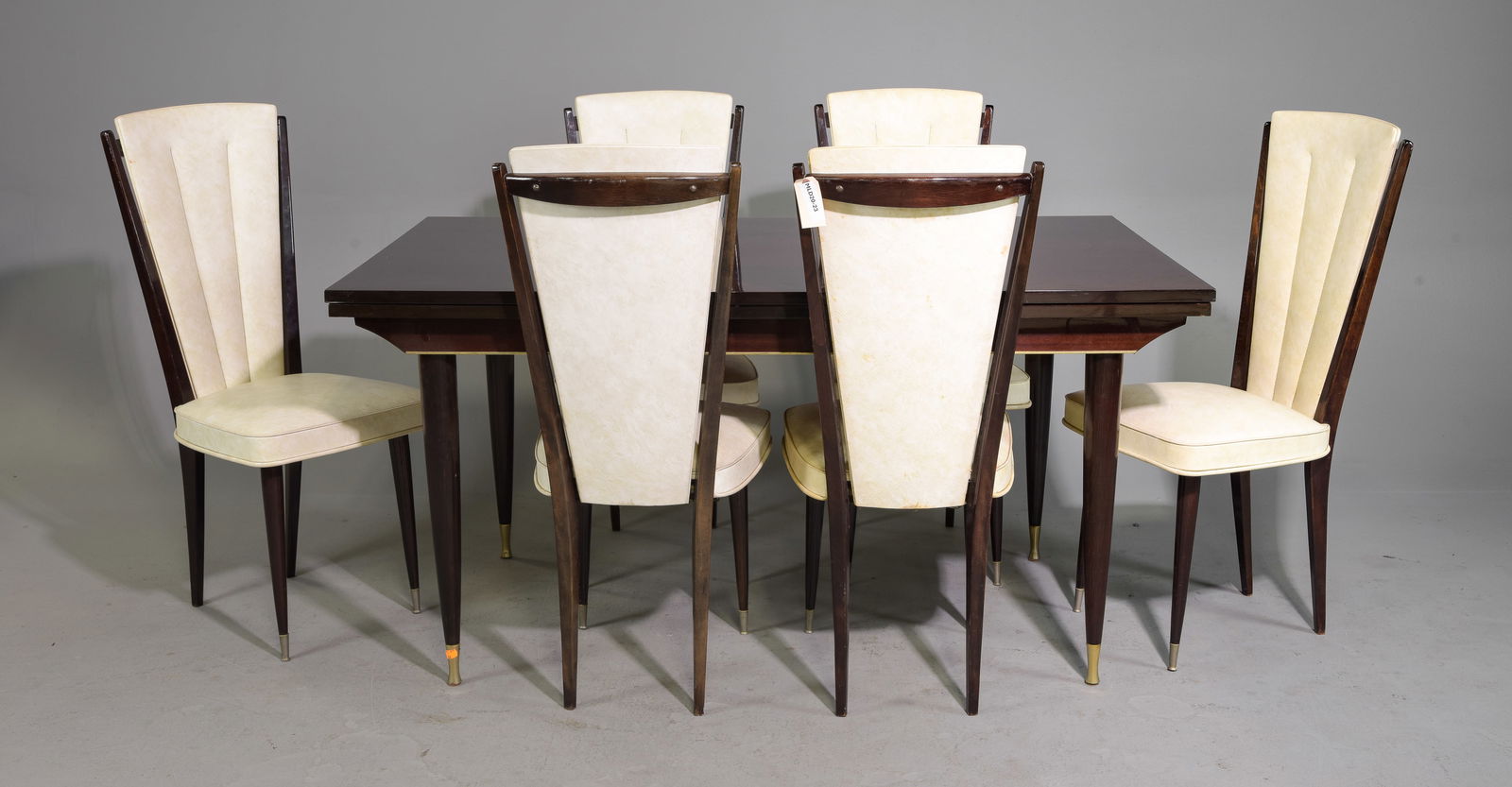 French Mid Century Modern Style Table & 6 Chairs (1 of 6)