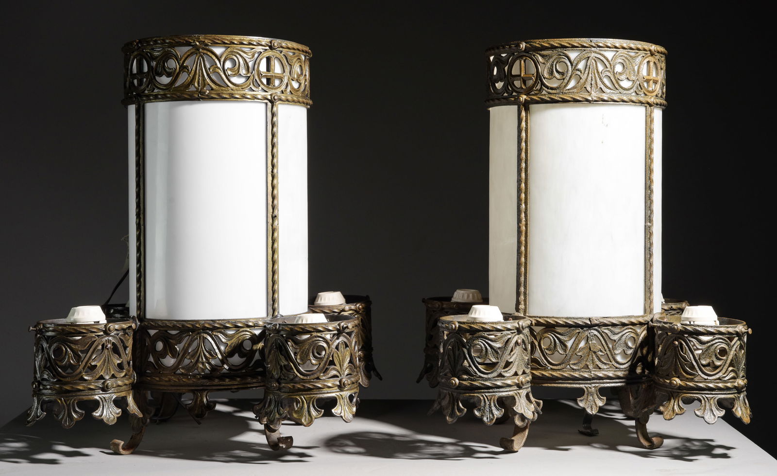 Two French Antique Heavy Iron Cathedral Chandeliers #2 (1 of 3)