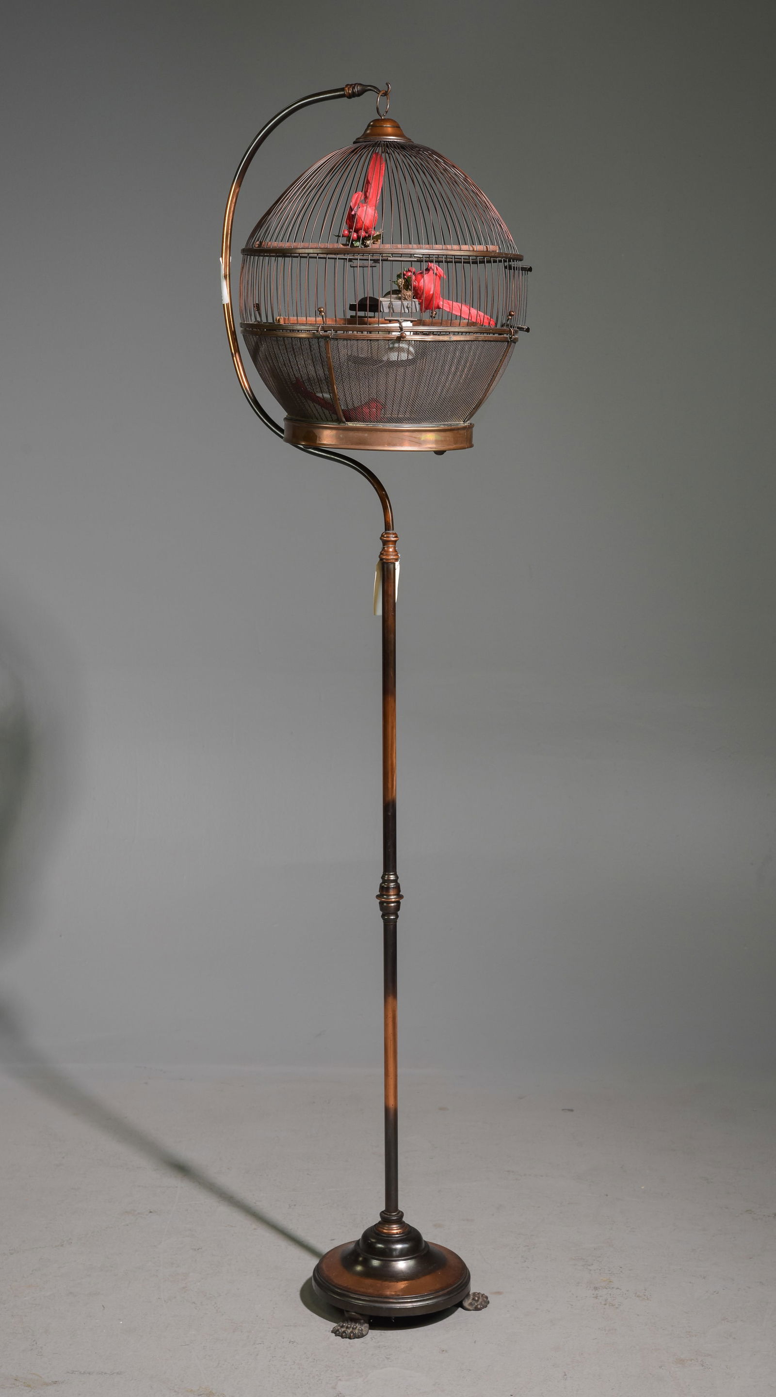 Vintage Copper Bird Cage with Stand (1 of 5)