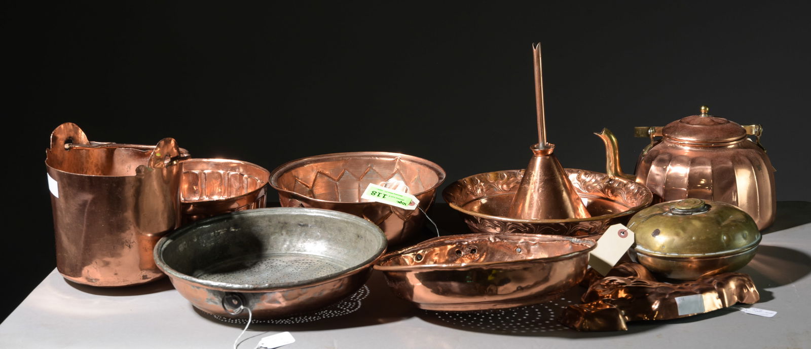 9pcs Assorted Copper & 1 Brass Bed Warmer (1 of 5)