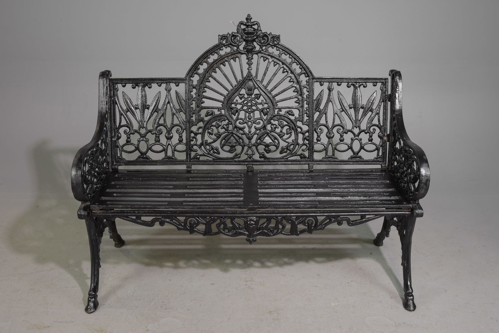 French Style Cast Iron Garden / Park Bench #2 (1 of 5)