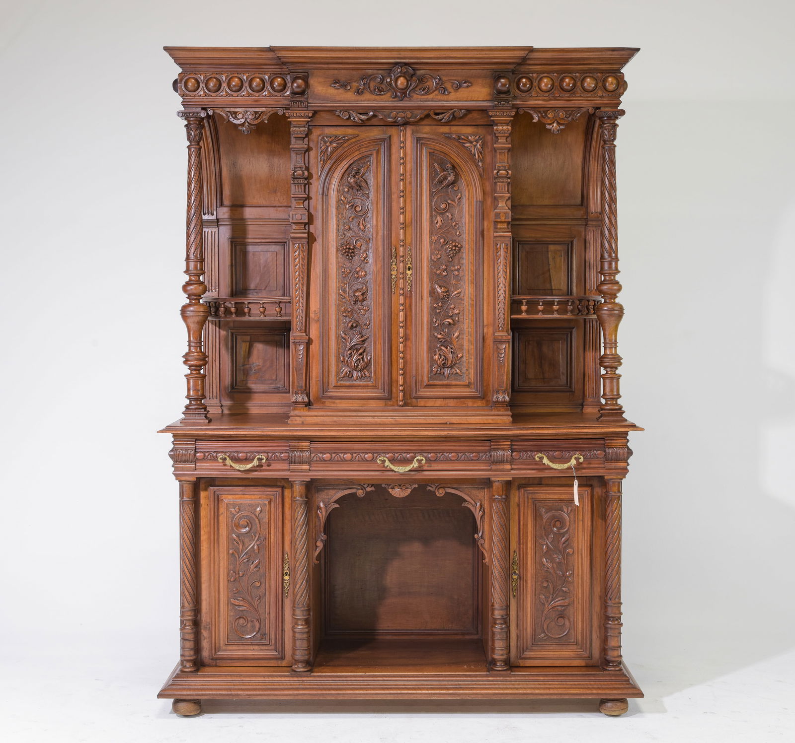 Henri II Style Finely Carved Double Buffet (1 of 11)