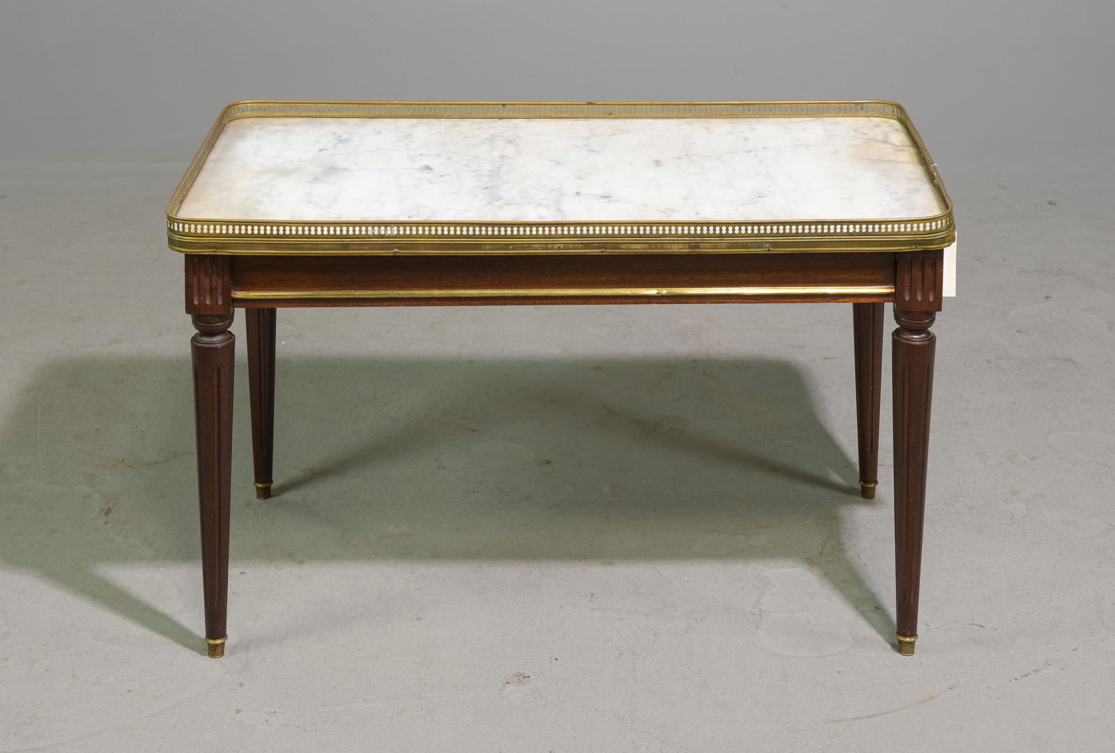 Louis XVI Style White Marble Top Coffee Table (1 of 3)