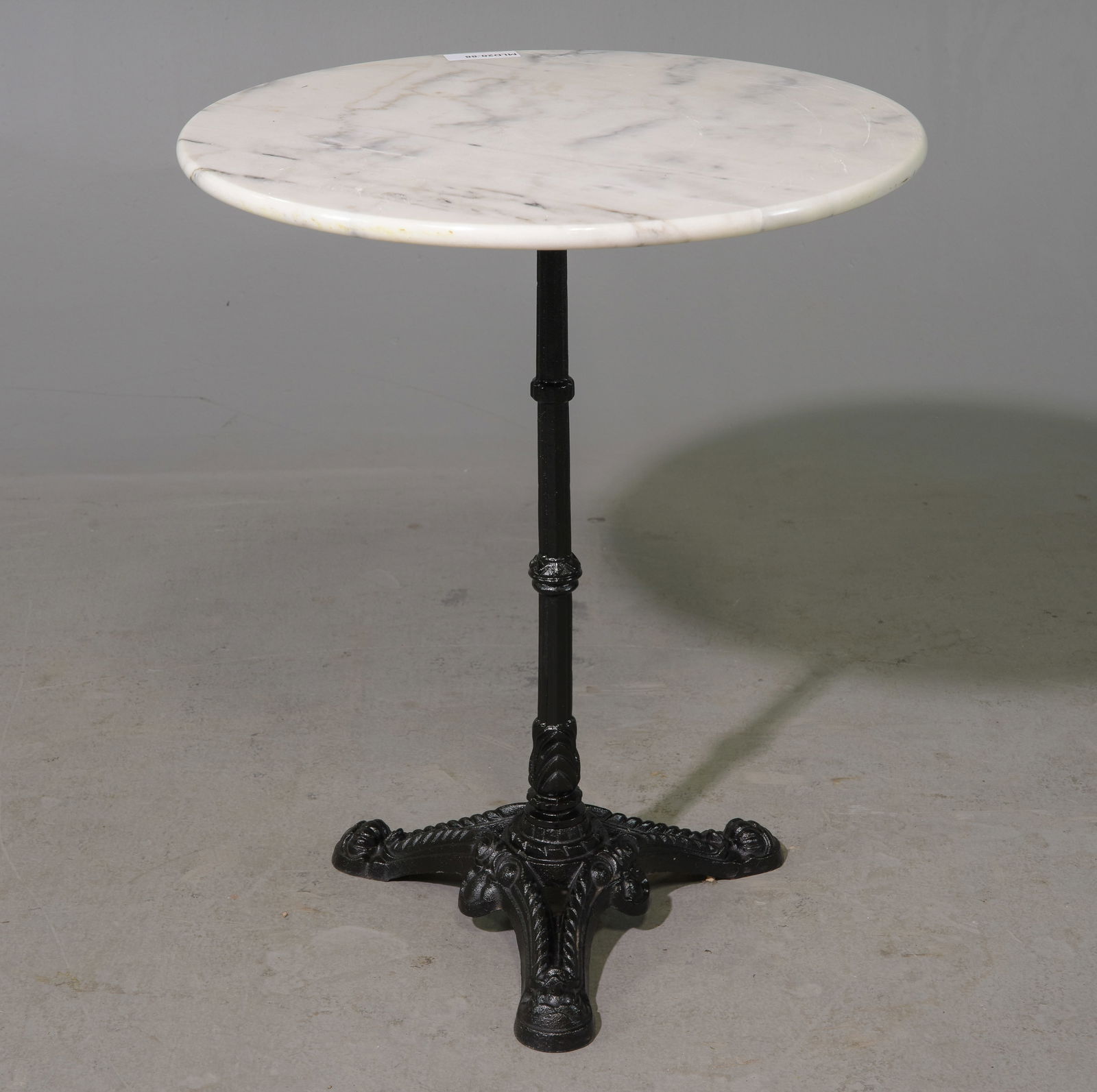 White Marble Top Pub Iron Base Pub Table (1 of 3)
