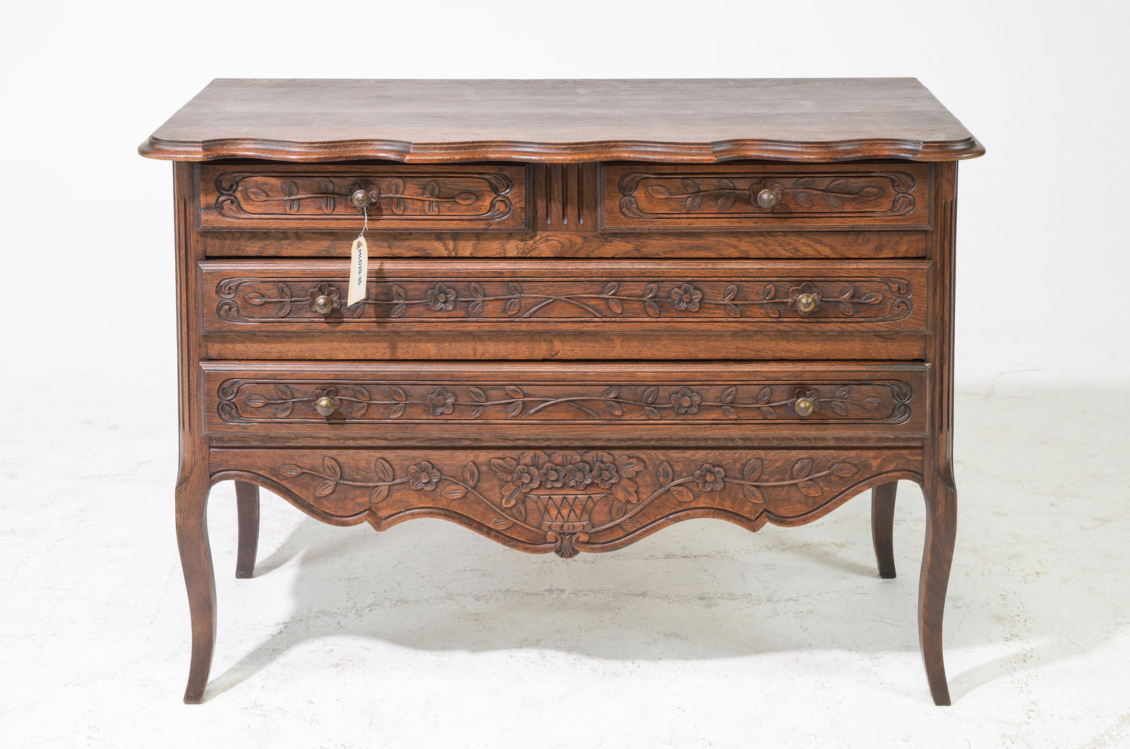 Louis XV Style Oak 4 Drawer Chest (1 of 4)