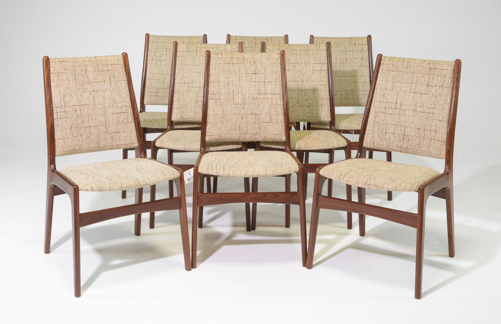 8 High Back Danish Mid Century Dining Chairs (1 of 5)
