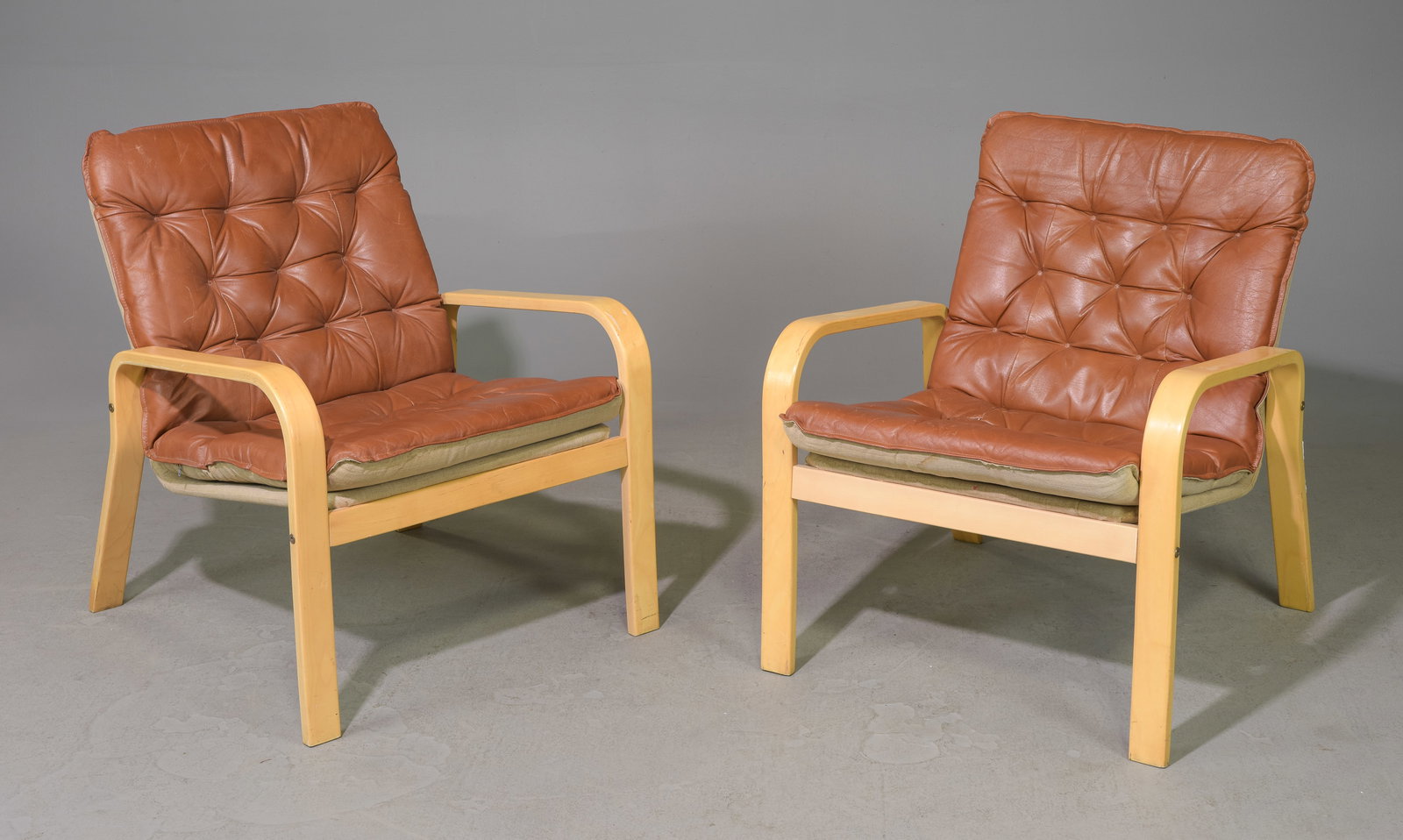 2 Scandinavian Mid Century Modern Lounge Chairs (1 of 6)
