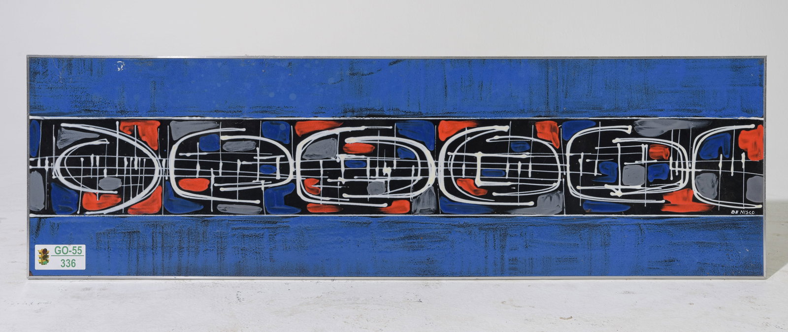 Mid Century Modern Metal Framed Tile Wall Art (1 of 3)