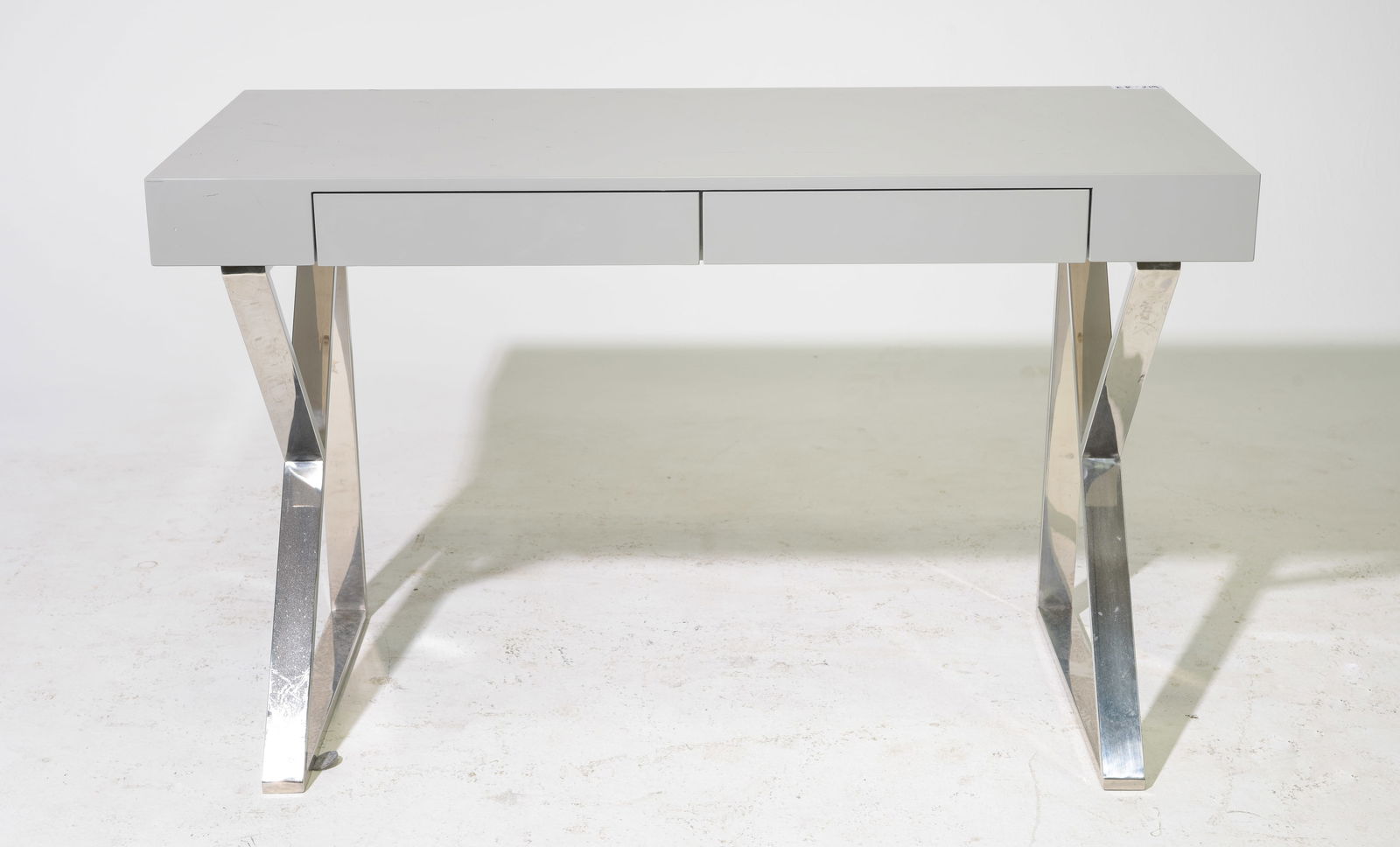 Modern Chrome Base Writing Table / Desk (1 of 5)