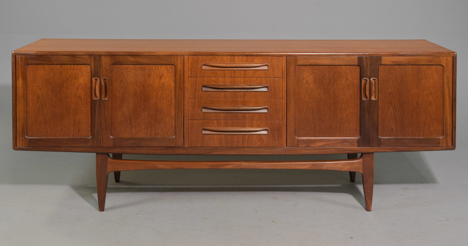 Mid Century Large "Fresco" Sideboard - G-Plan #1: This Danish Modern Style Teak Credenza is made by Mid Century Modern Furniture Maker G Plan ( GPlan ) & is part of their "Fresco" Range. - 31 inches tall x 84 x 18